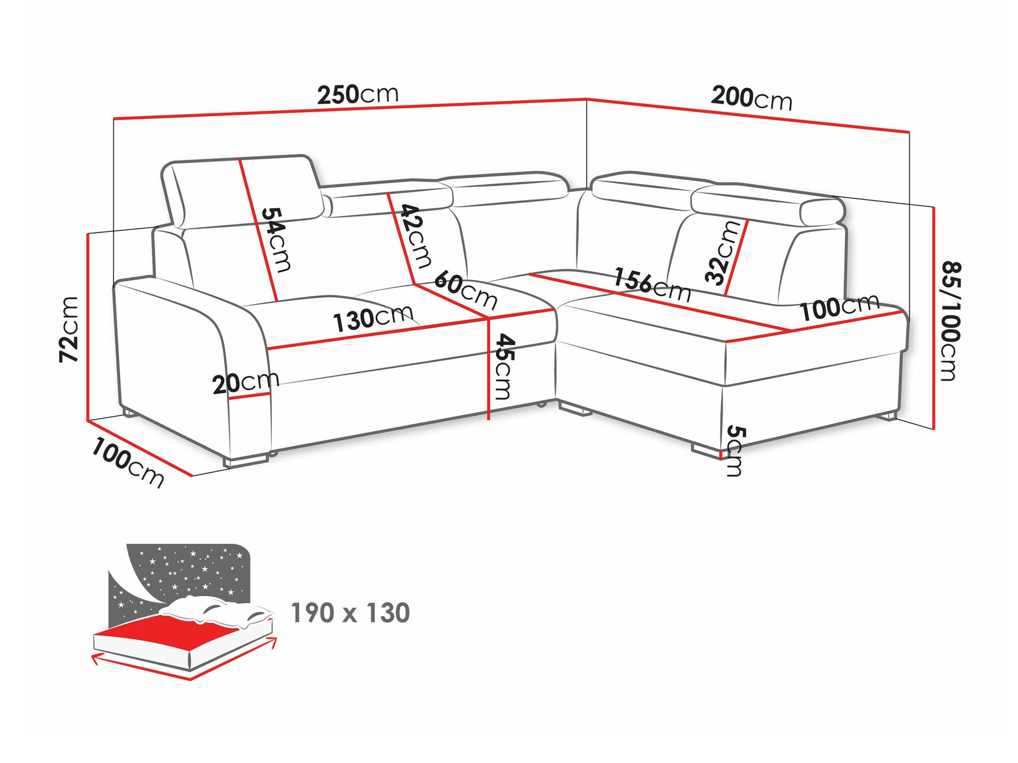 Hjørnesofa Ovos II (Crown 15)