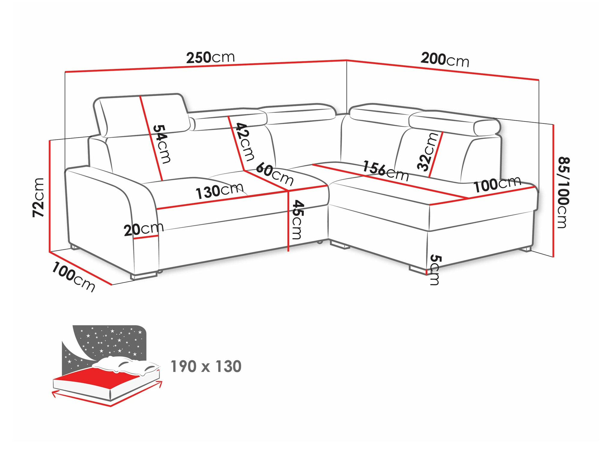 Hjørnesofa Ovos II (Crown 16)