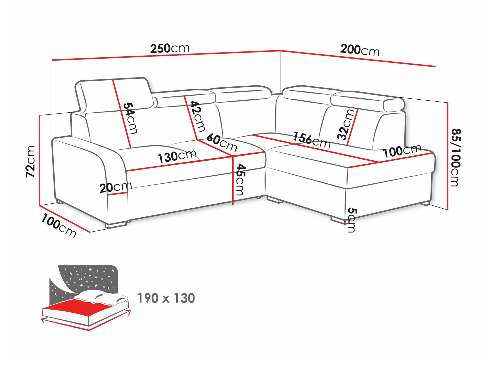 Hjørnesofa Ovos II (Crown 17)