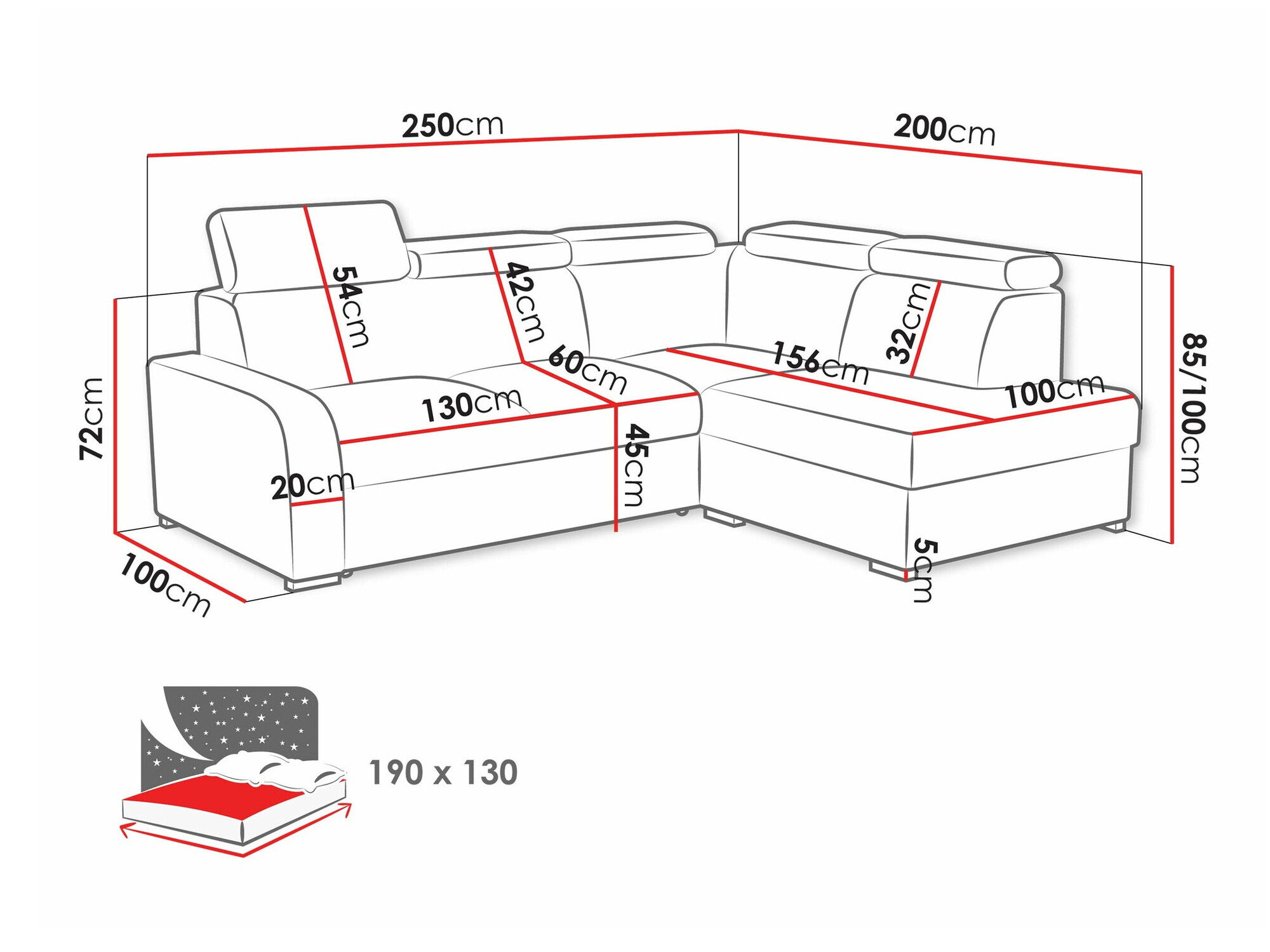 Hjørnesofa Ovos II (Crown 2)