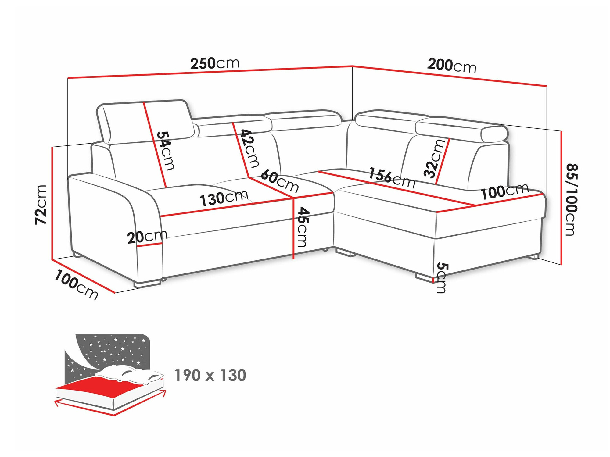 Hjørnesofa Ovos II (Crown 2)