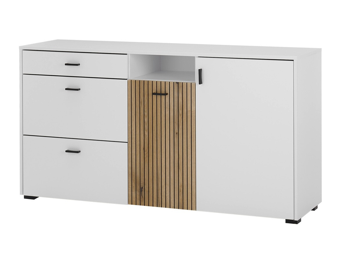 Kommode Belmelu 107 (Hvid + Egetræ)