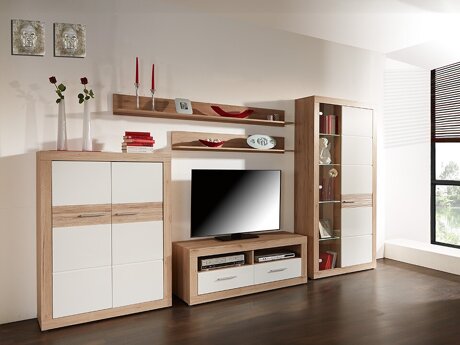 Stuemøbelsæt Romfera 115 (San remo eg + Hvid)