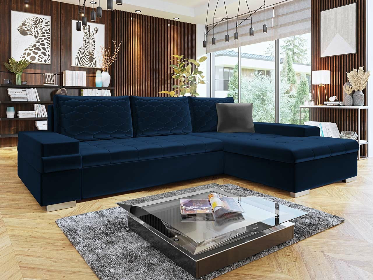 Hjørnesofa Comfivo Olivetum III (Magic Velvet 2216 + Magic Velvet 2216 + Magic Velvet 2217)
