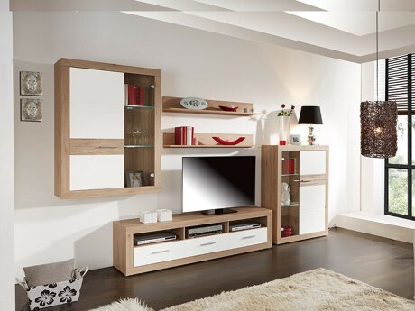 Stuemøbelsæt Romfera 116 (San remo eg + Hvid)