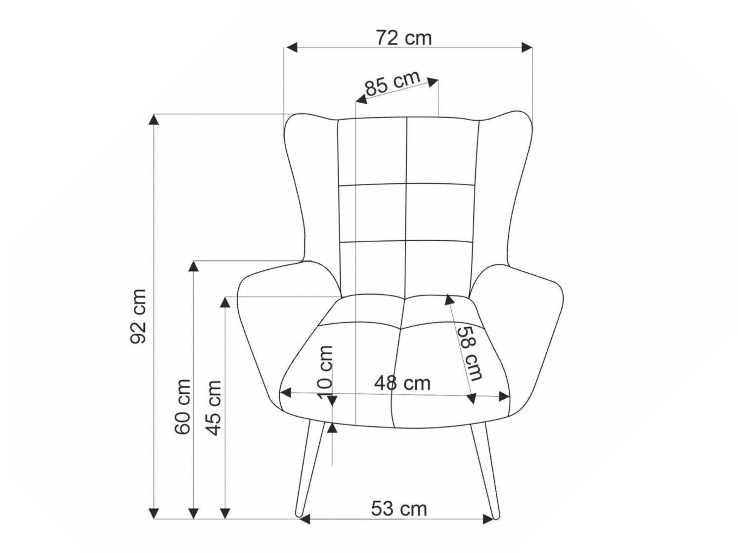 Lænestol Houston 1756 (Grå)