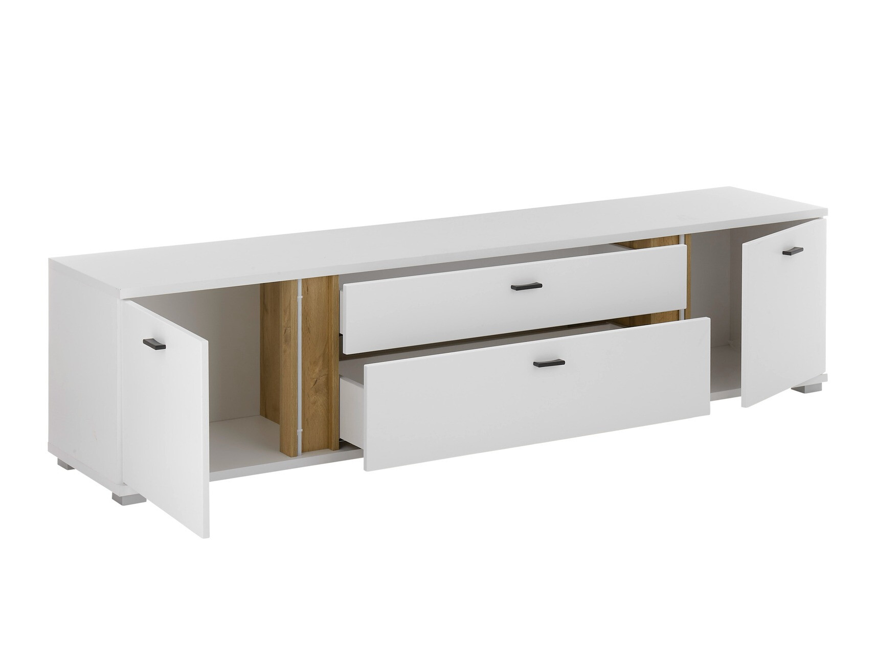 TV-bord Avimavi 105 (Hvid + Wotan eg)