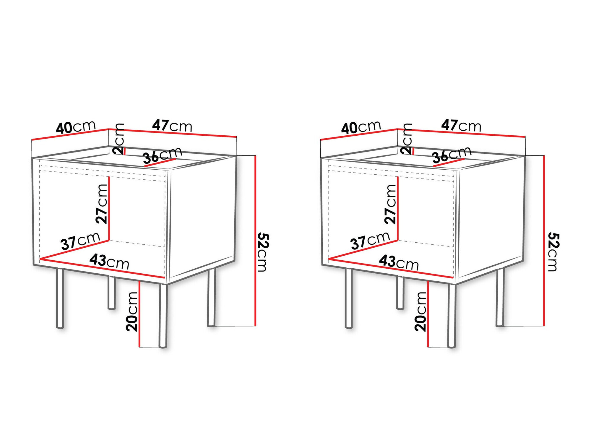 Natbordssæt Mortali 107 (Sort)