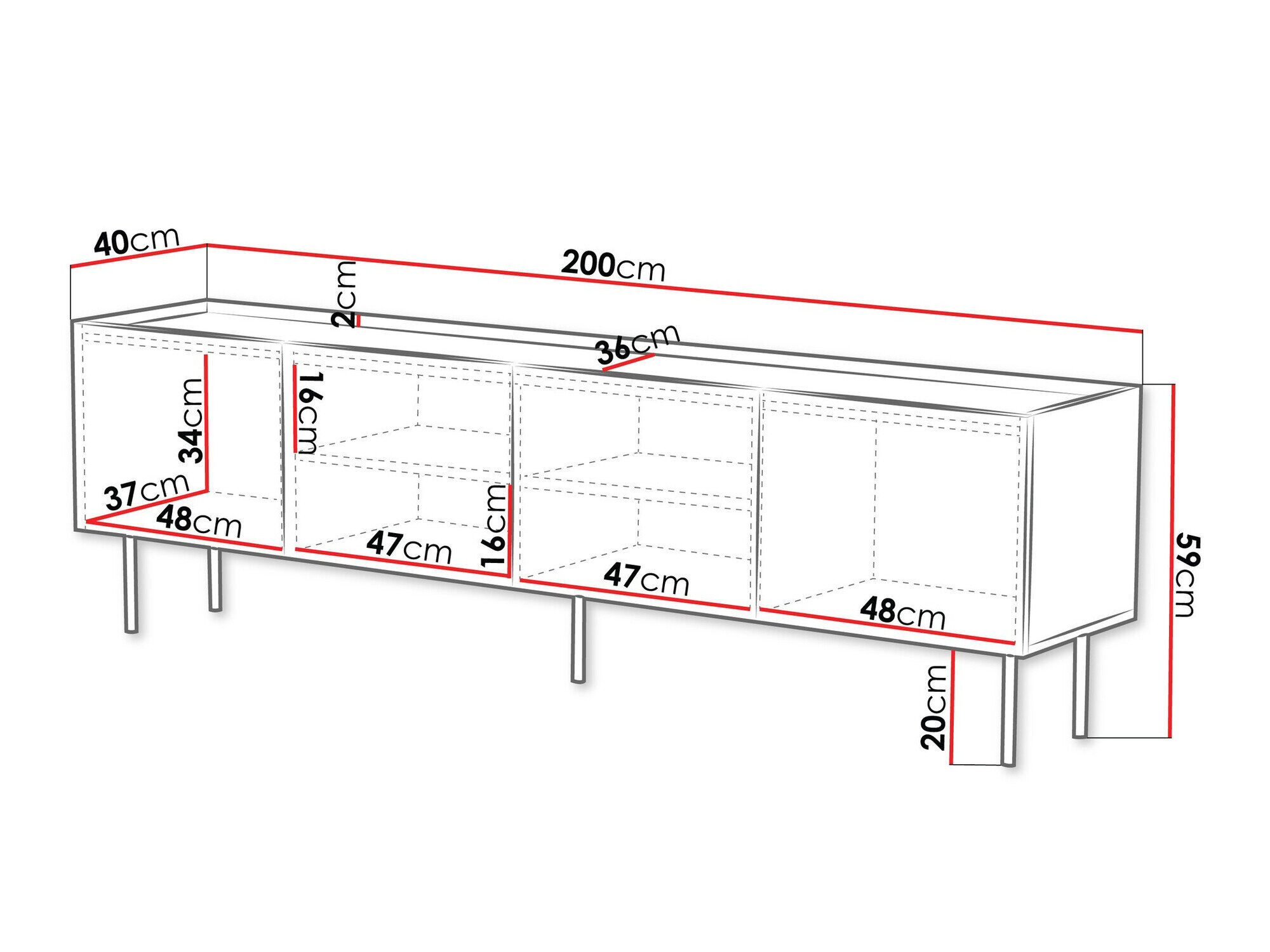TV-bord Mortali 104 (Kashmir)