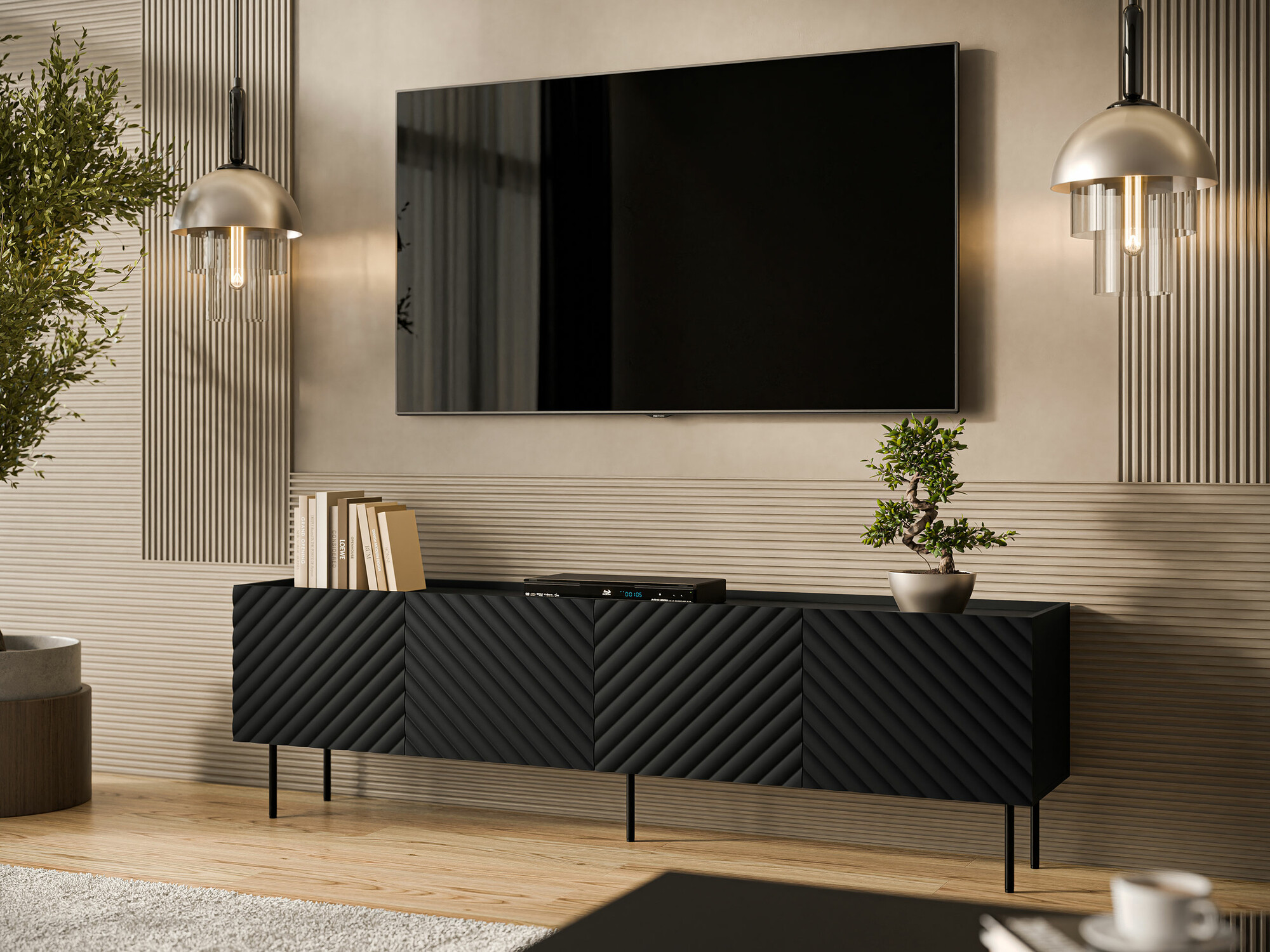 TV-bord Sillen I (Sort)
