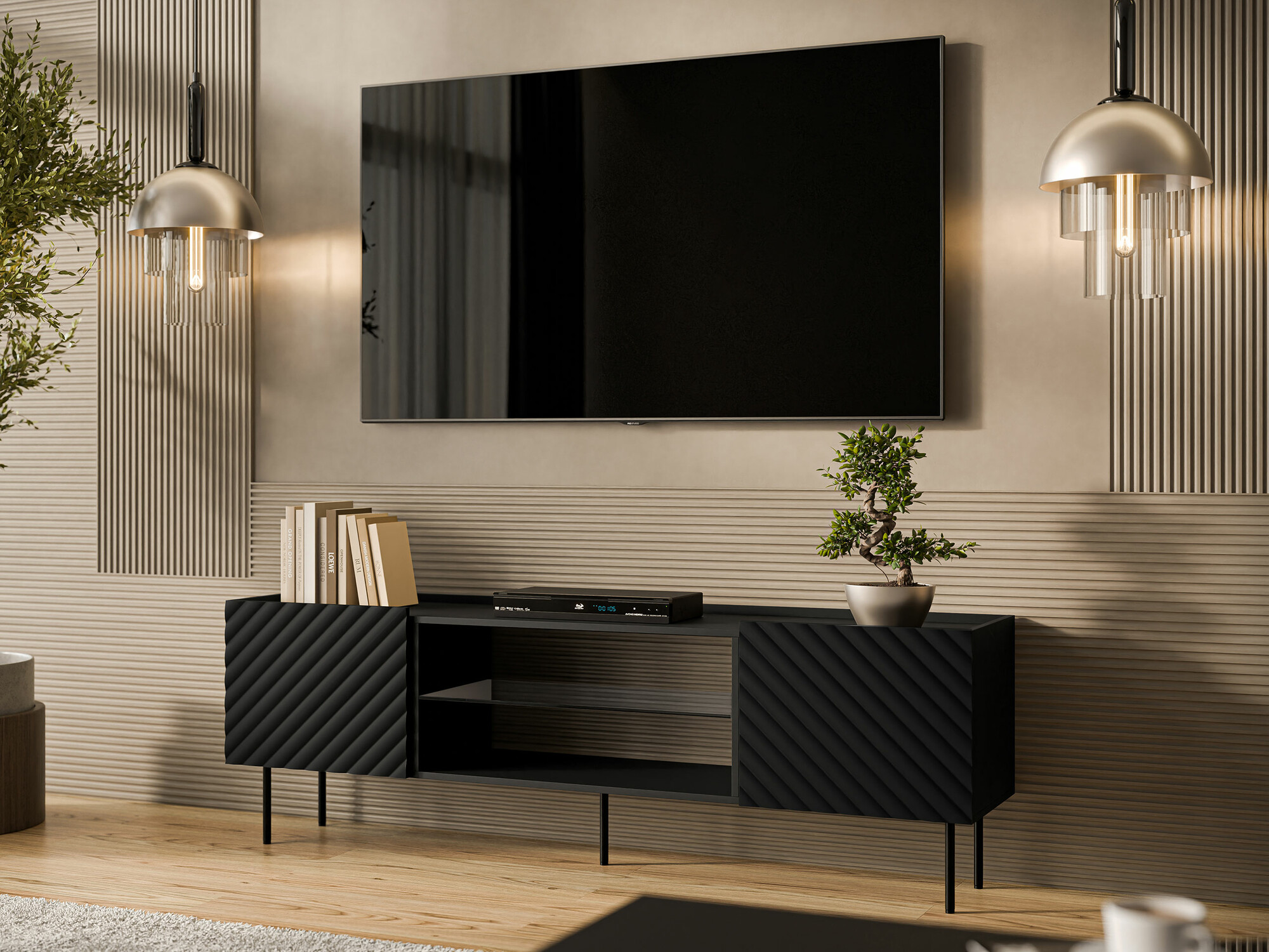 TV-bord Sillen II (Sort)
