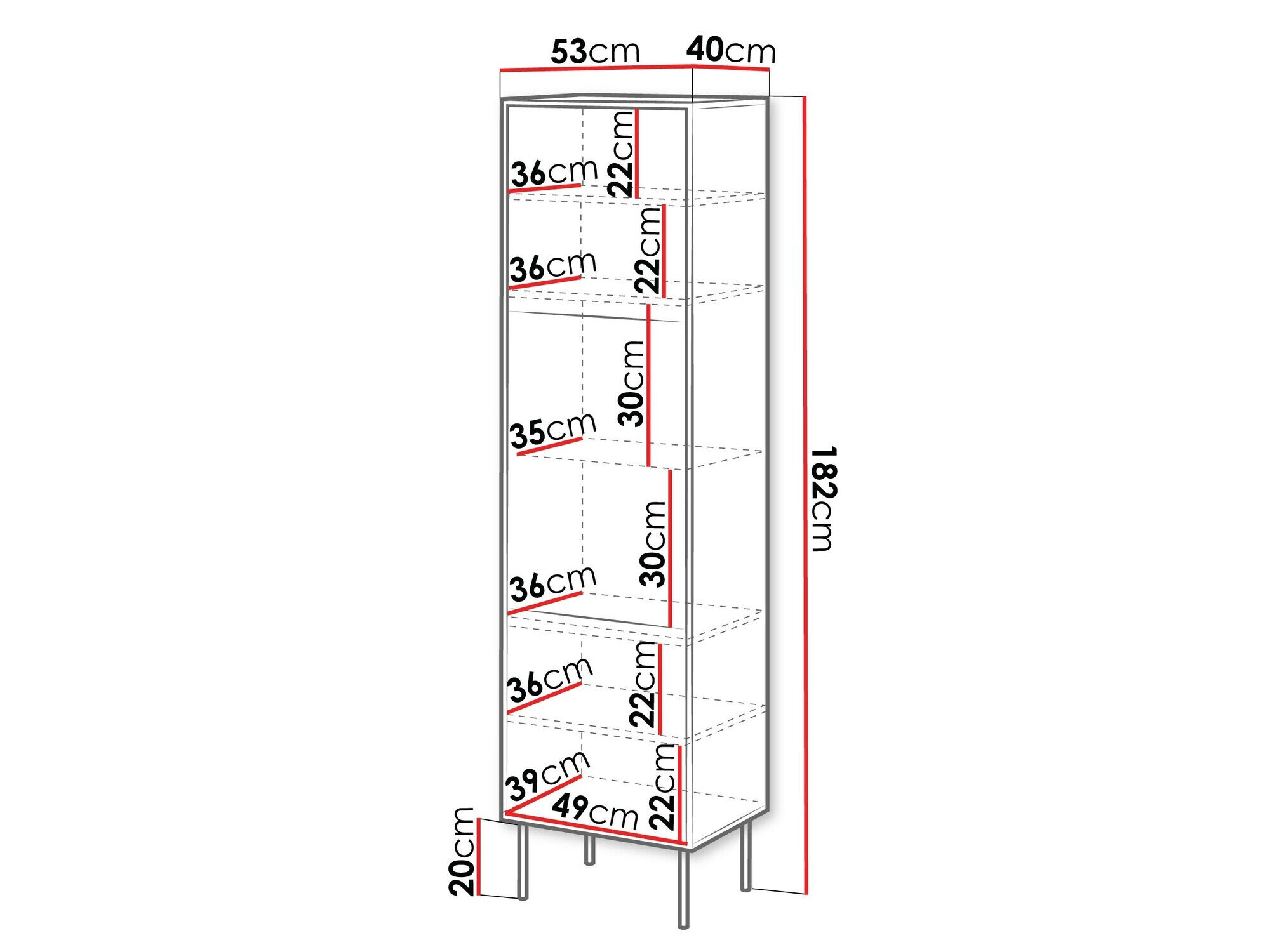 Reol Flosoru 107 (Sort)