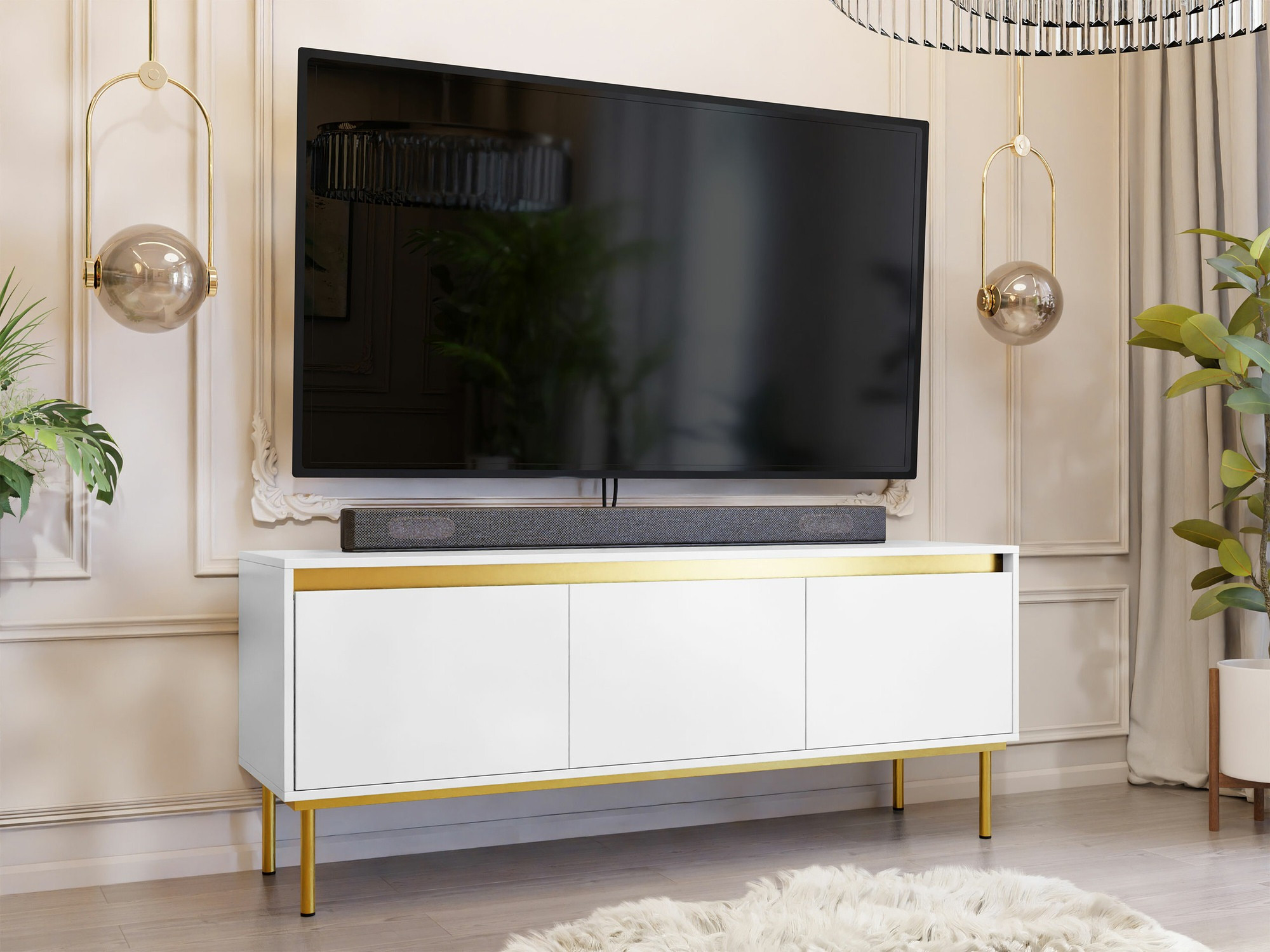 TV-bord Comfivo Betula (Hvid)