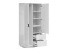 Garderobeskab Fivale 105 (Glansfuld hvid + Hvid)