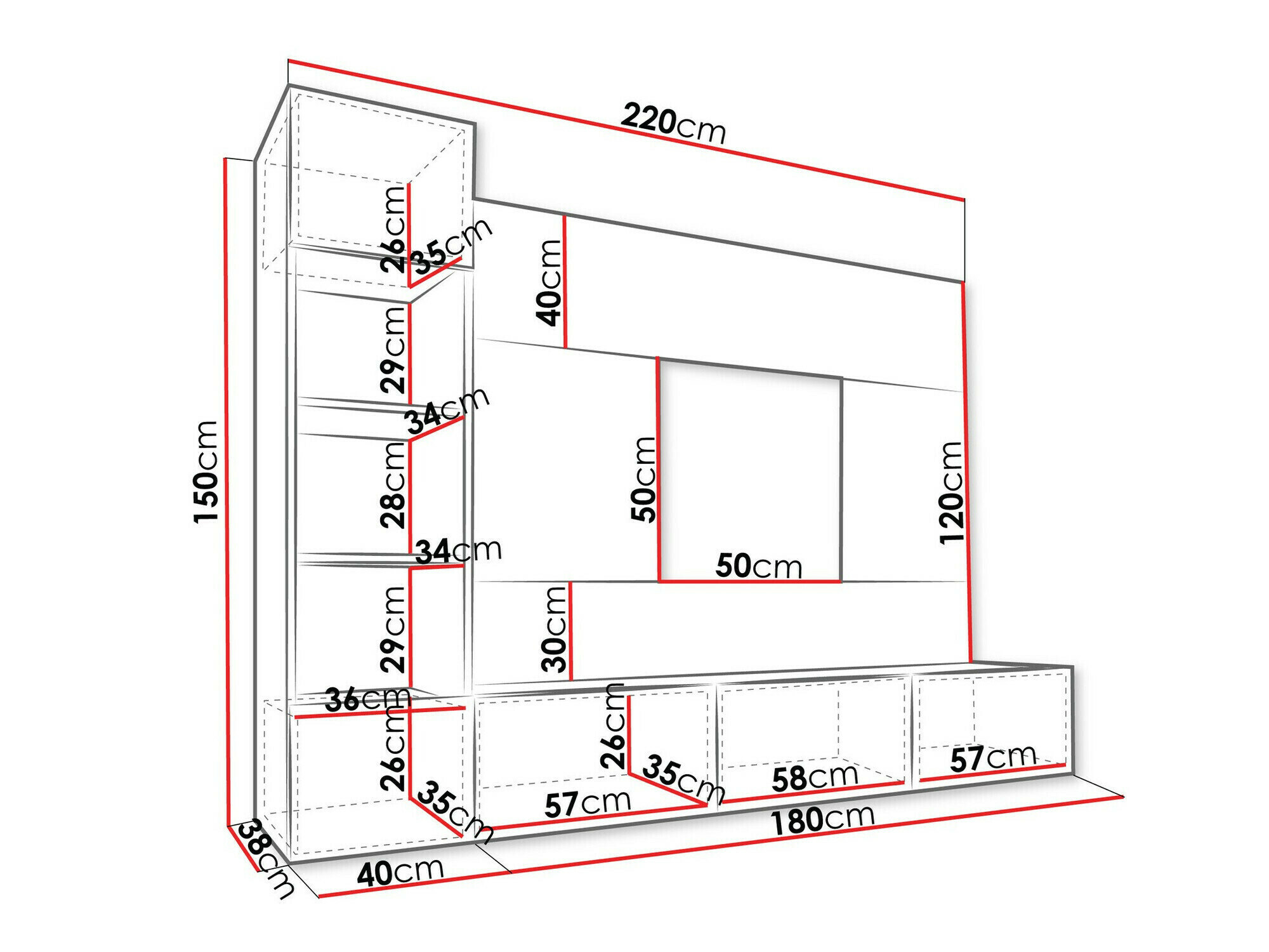 Stuemøbelsæt Comfivo 369 (Hvid + Hvid marmor)