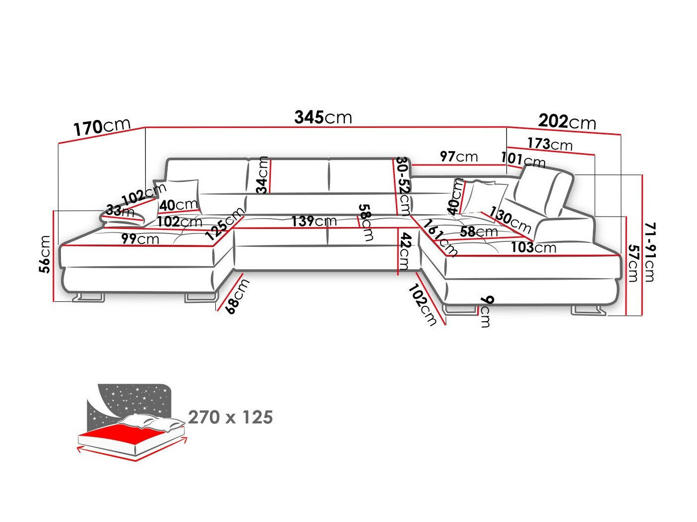 Hjørnesofa Comfivo 241 (Abriamo 03)