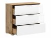 Kommode Tivetra 102 (Wotan eg + Glansfuld hvid)