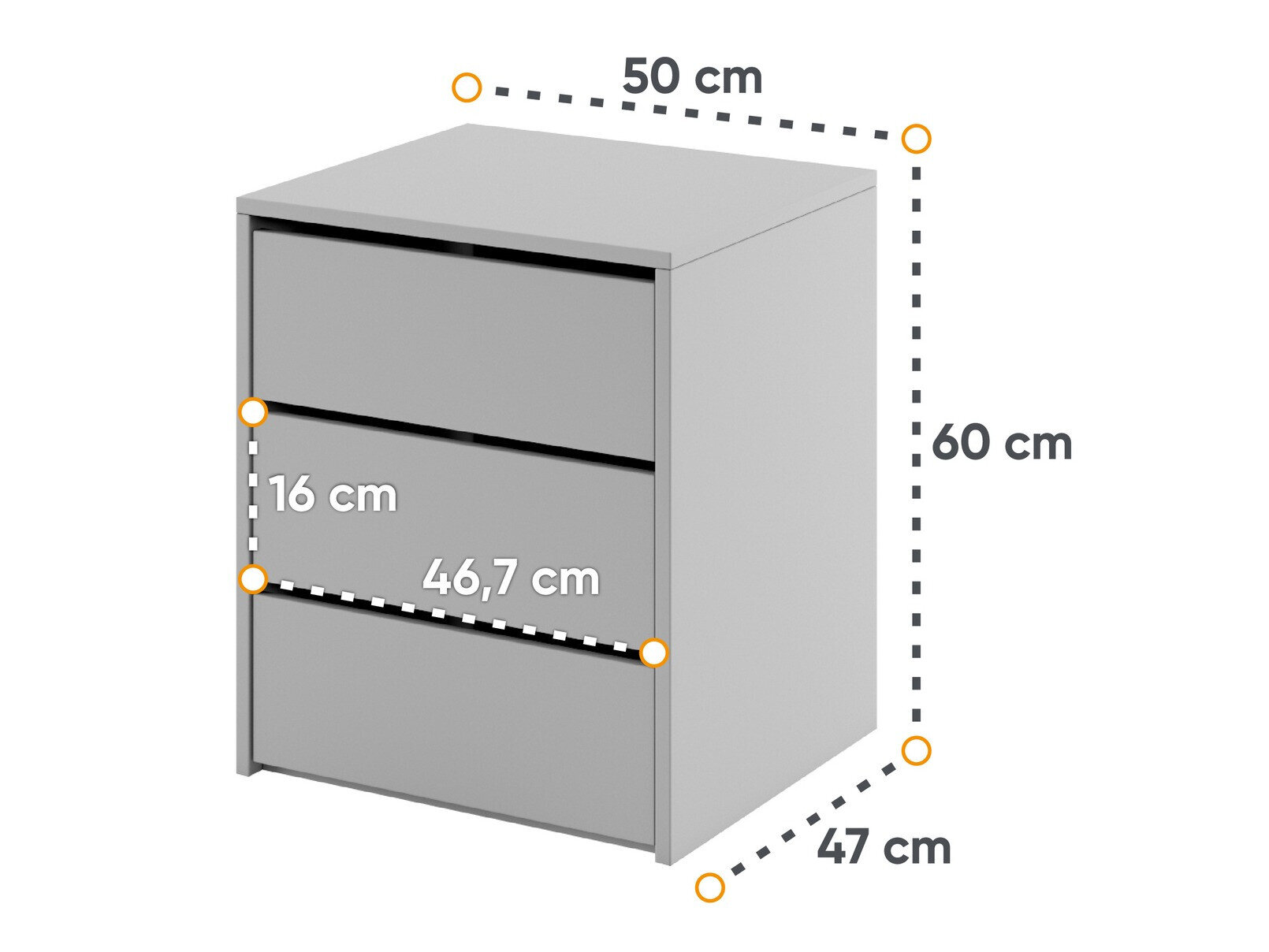 Sengebord Cirdelu 113 (Grå)
