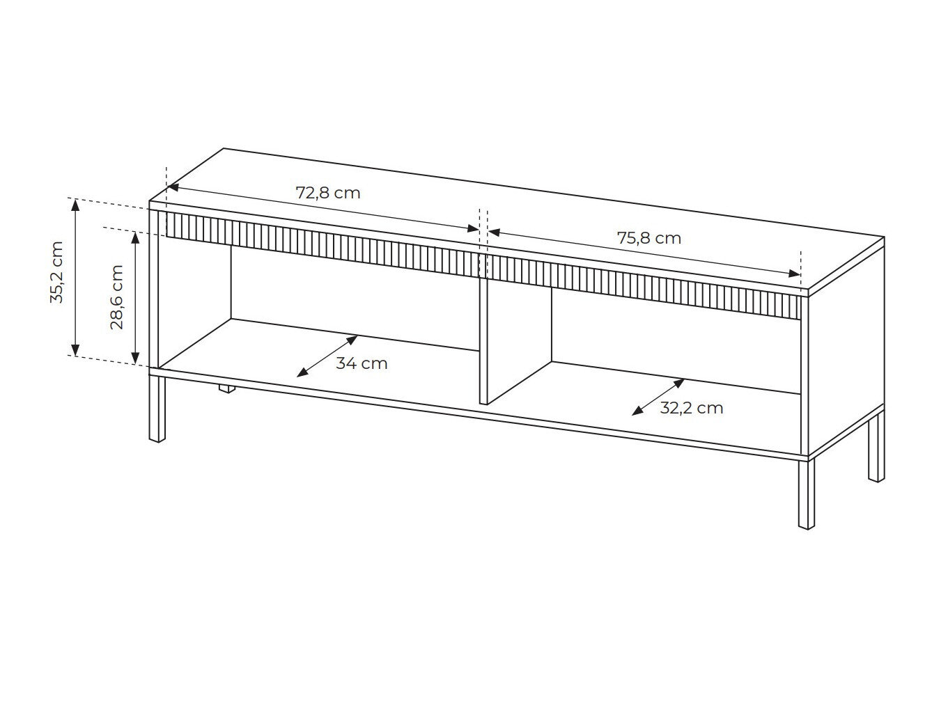 TV-bord Romfele 103 (Beige)