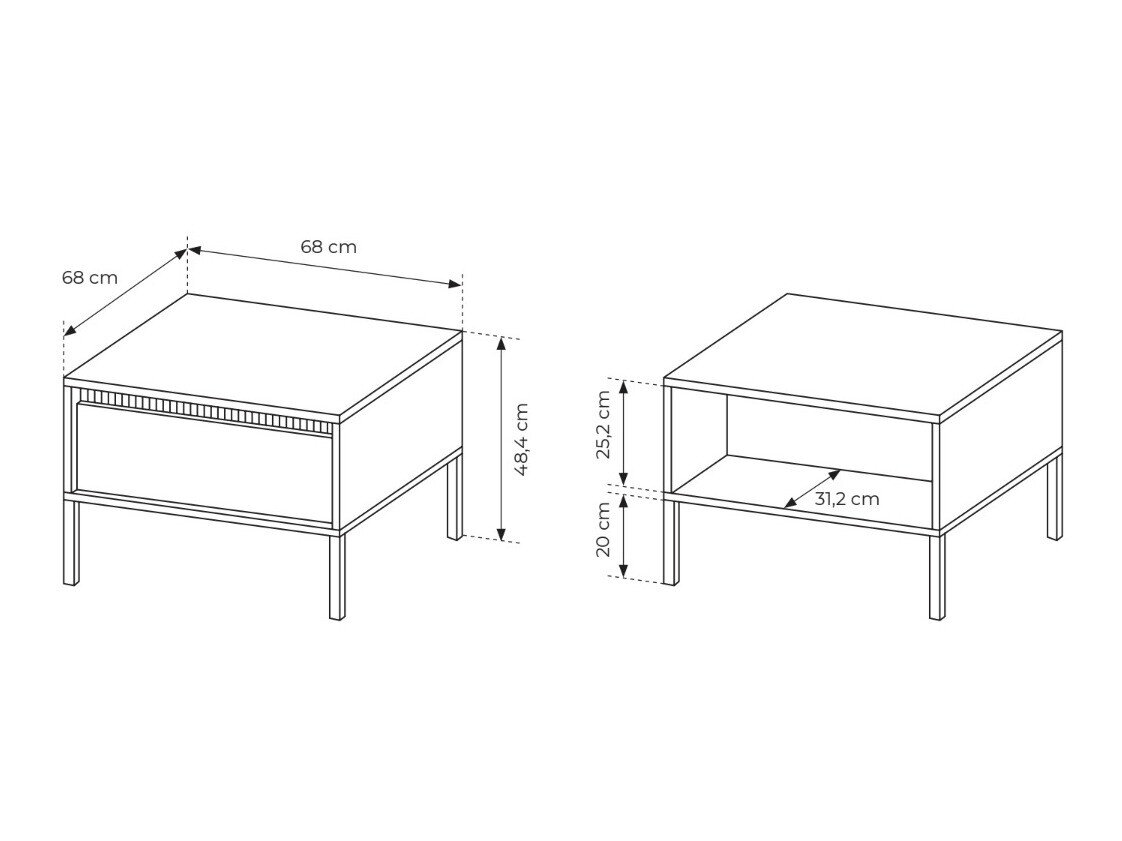 Sofabord Romfele 105 (Sort)