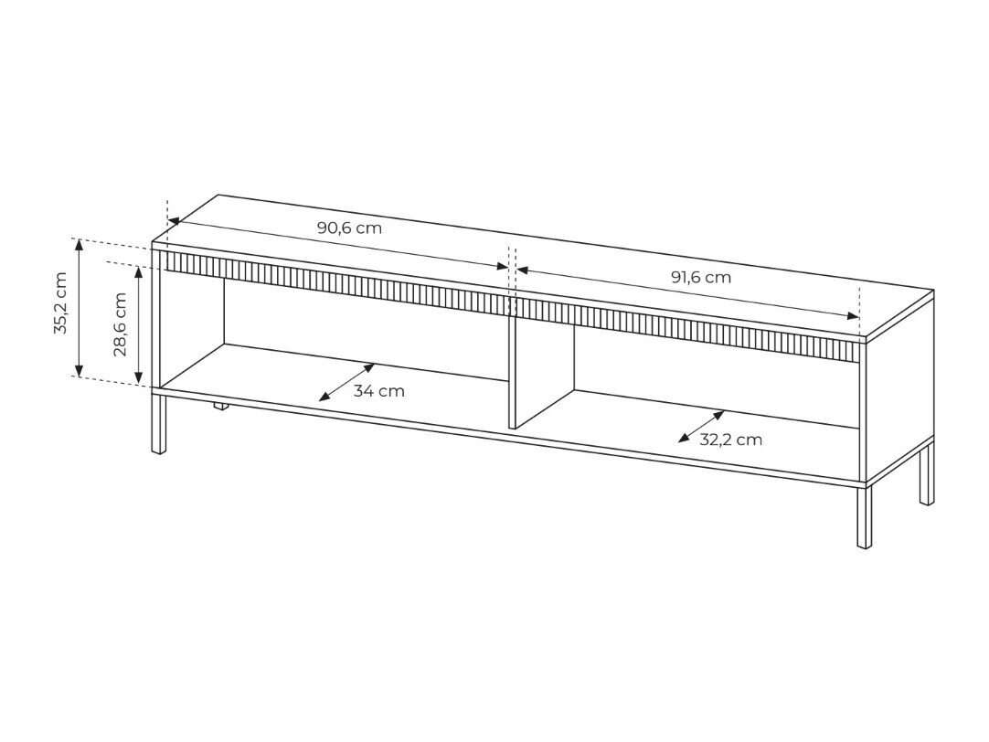TV-bord Romfele 104 (Beige)