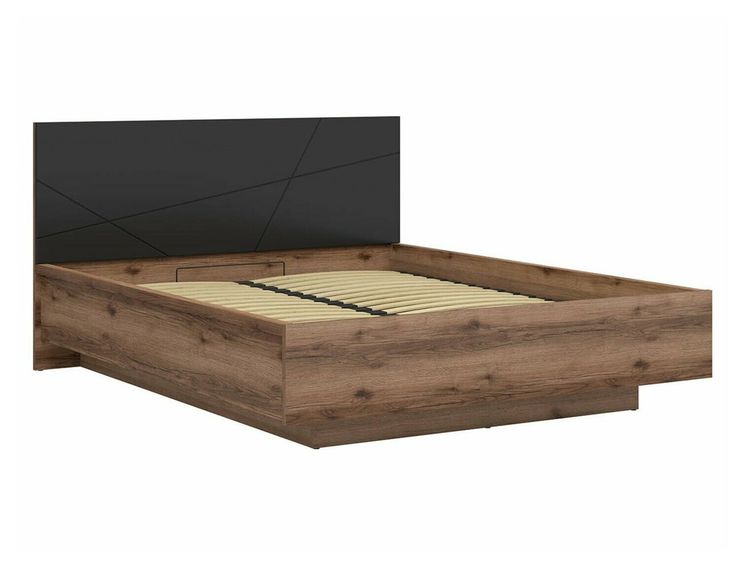 Seng Fivale 122 (Mørk Delano eg + Mat sort)