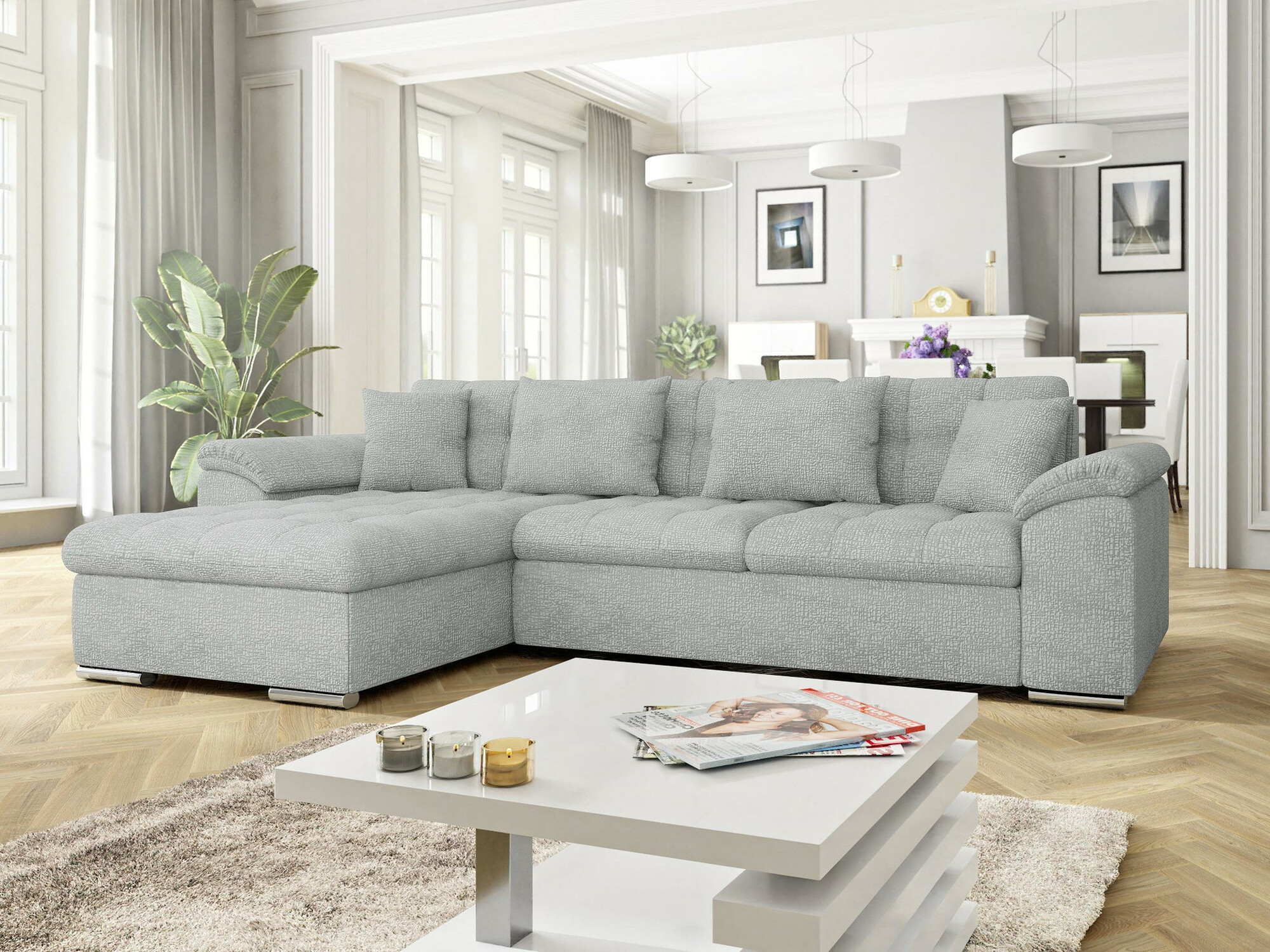 Hjørnesofa Comfivo Mica II (Fragola 90)