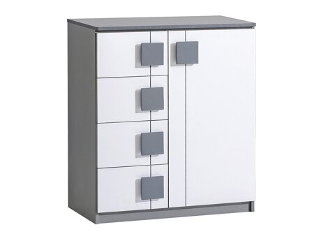 Kommode Elmenou 102 (Hvid + Antracit)