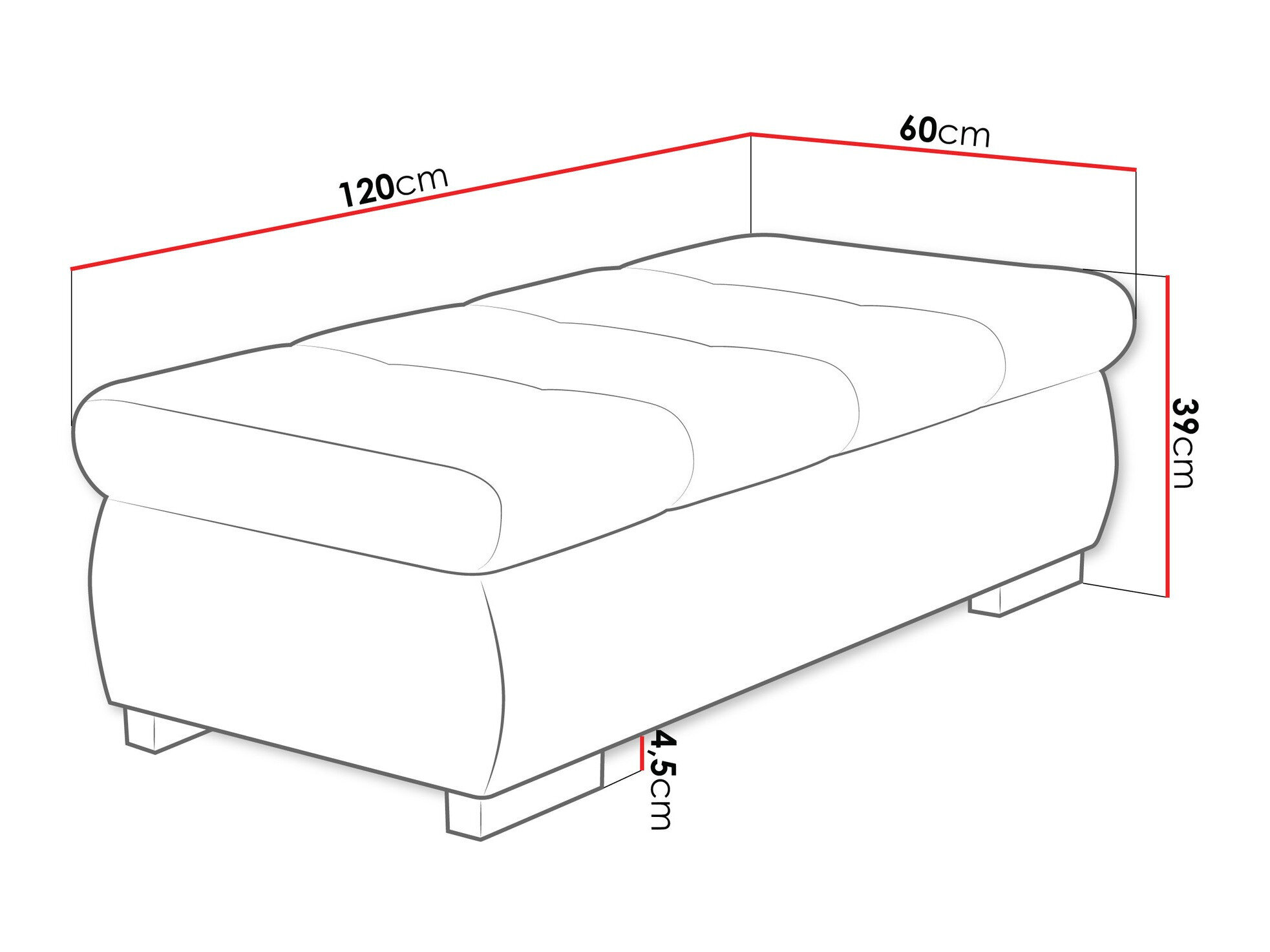 Polstret bænk Comfivo 123 (Baloo 2073)