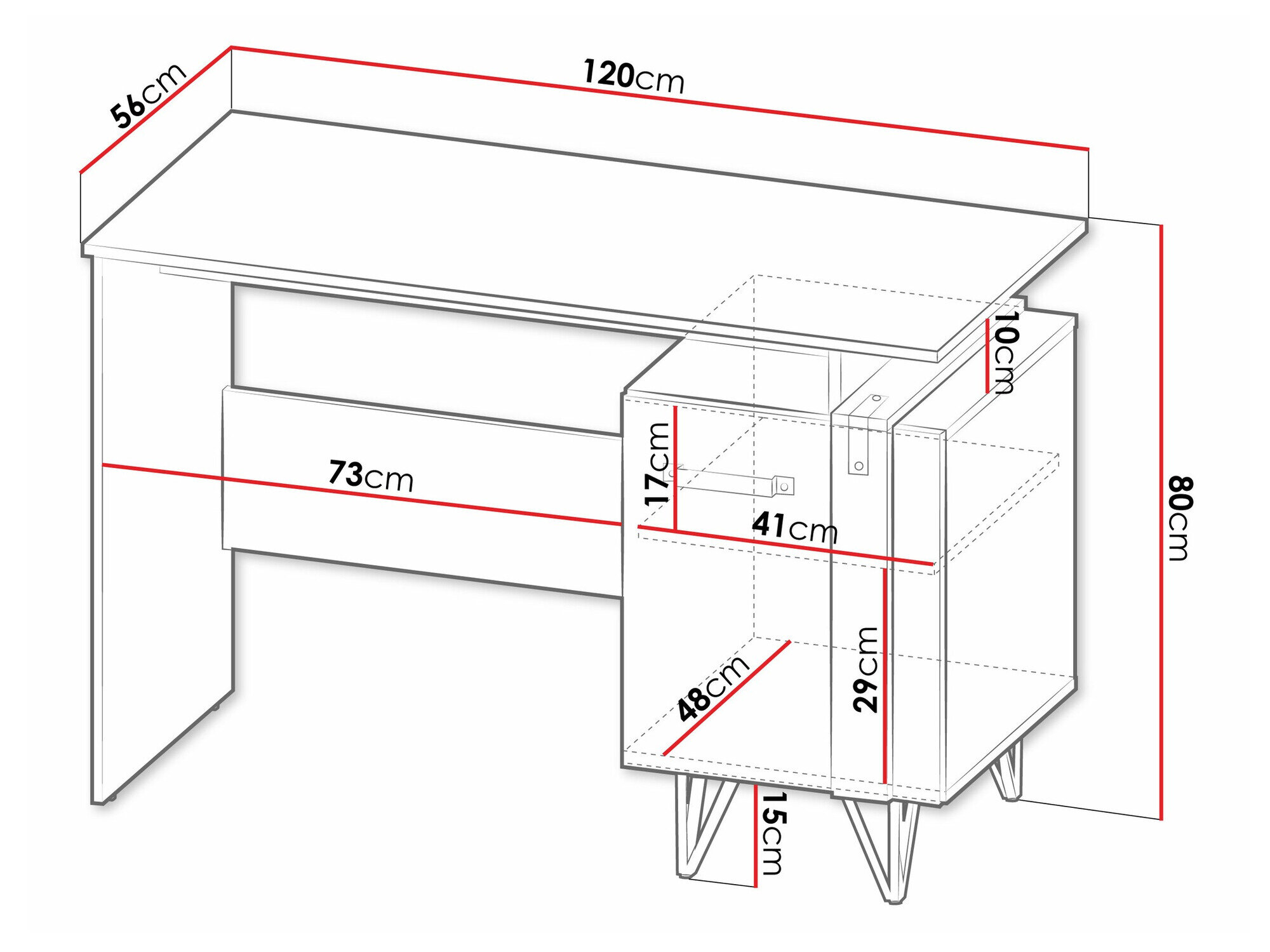 Skrivebord Domdele 108
