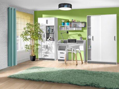 Børneværelsessæt Lorlare 119 (Hvid + Grå)