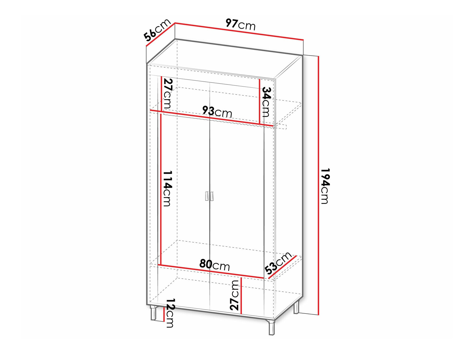 Garderobeskab Mormavu 100 (Kashmir)