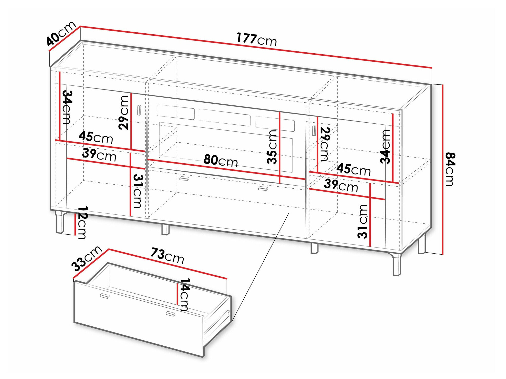 Kommode Mormavu 110 (Kashmir)
