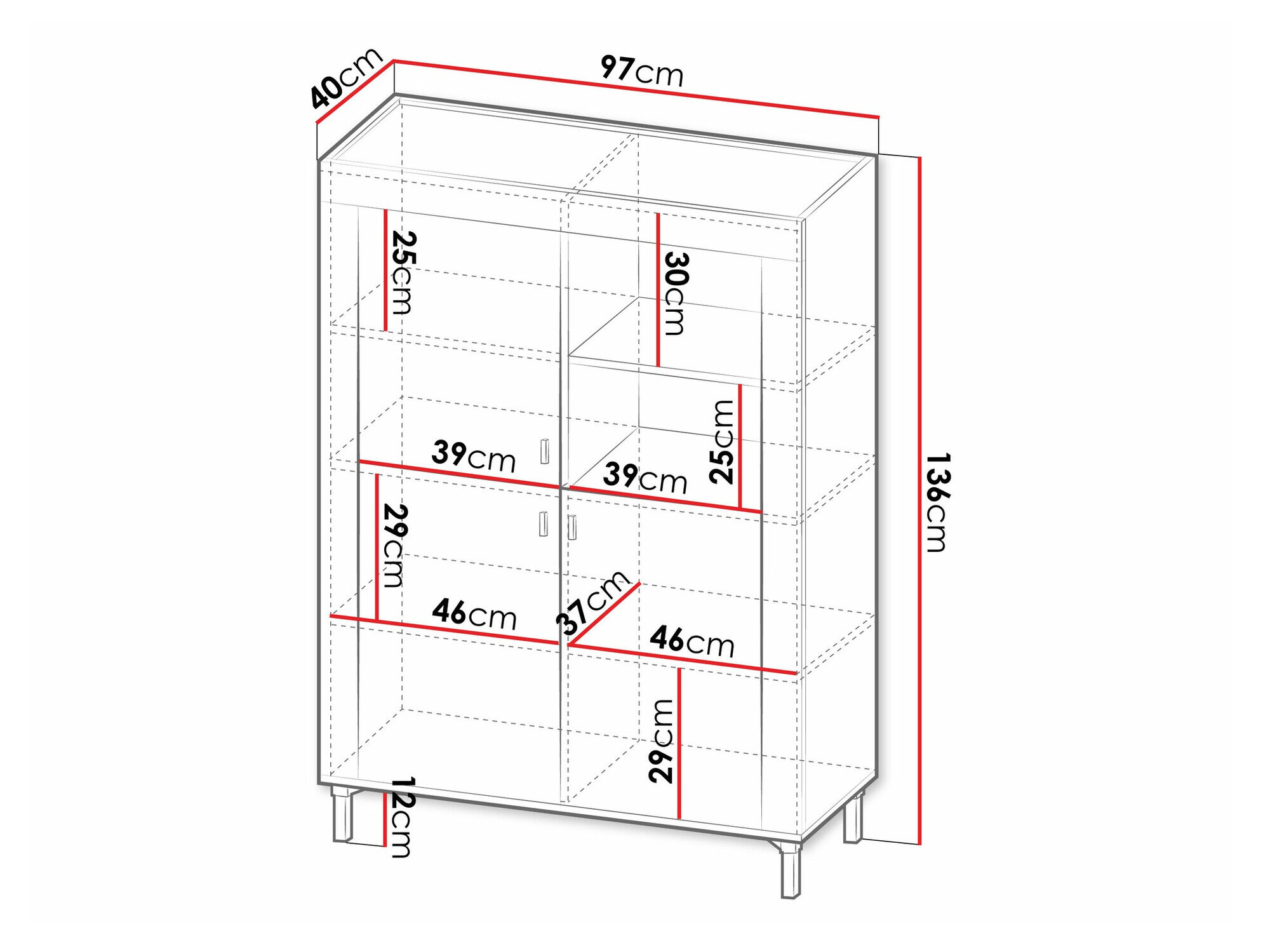 Reol Mormavu 105 (Mat hvid)