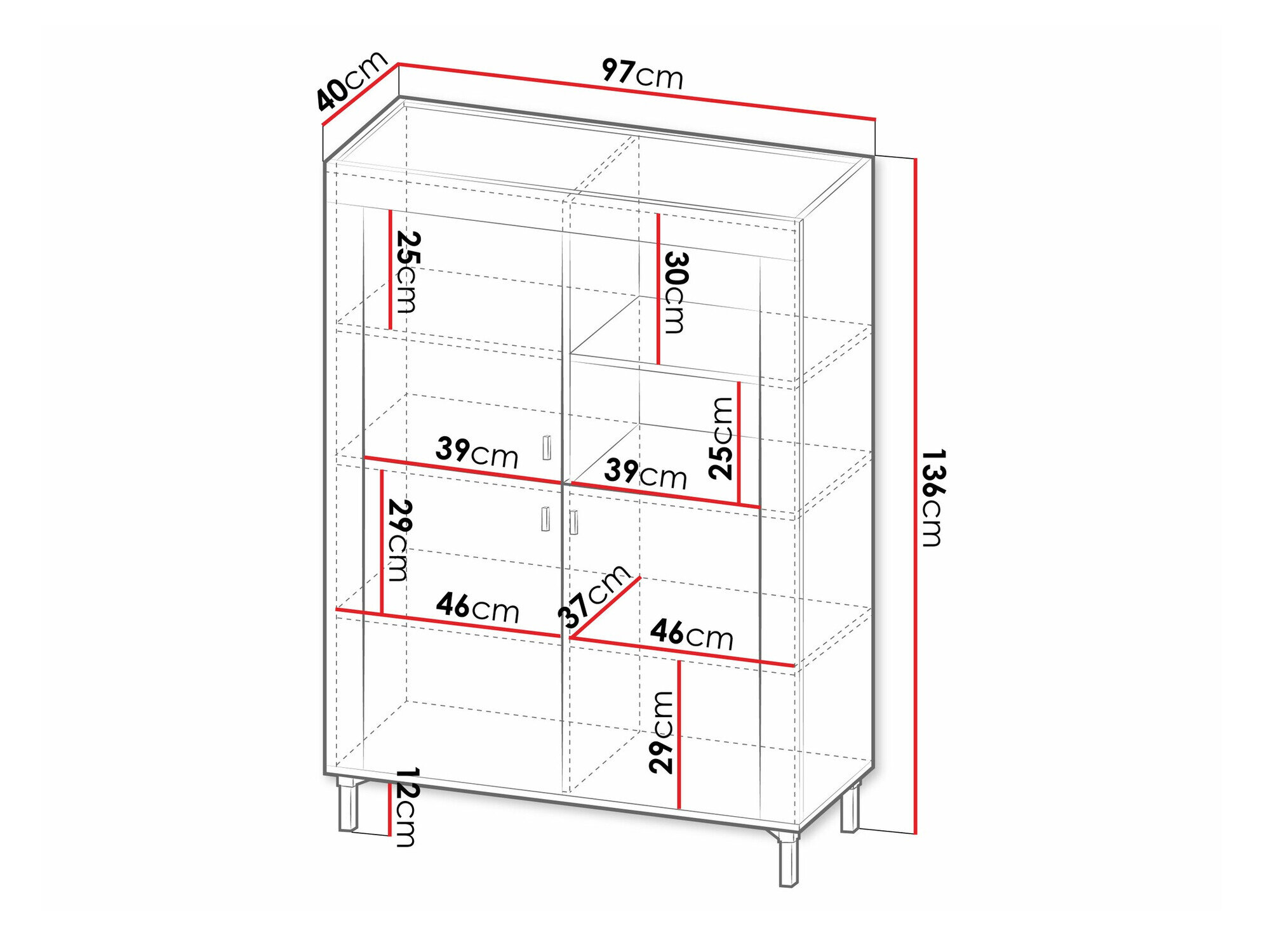 Reol Mormavu 105 (Mat hvid)