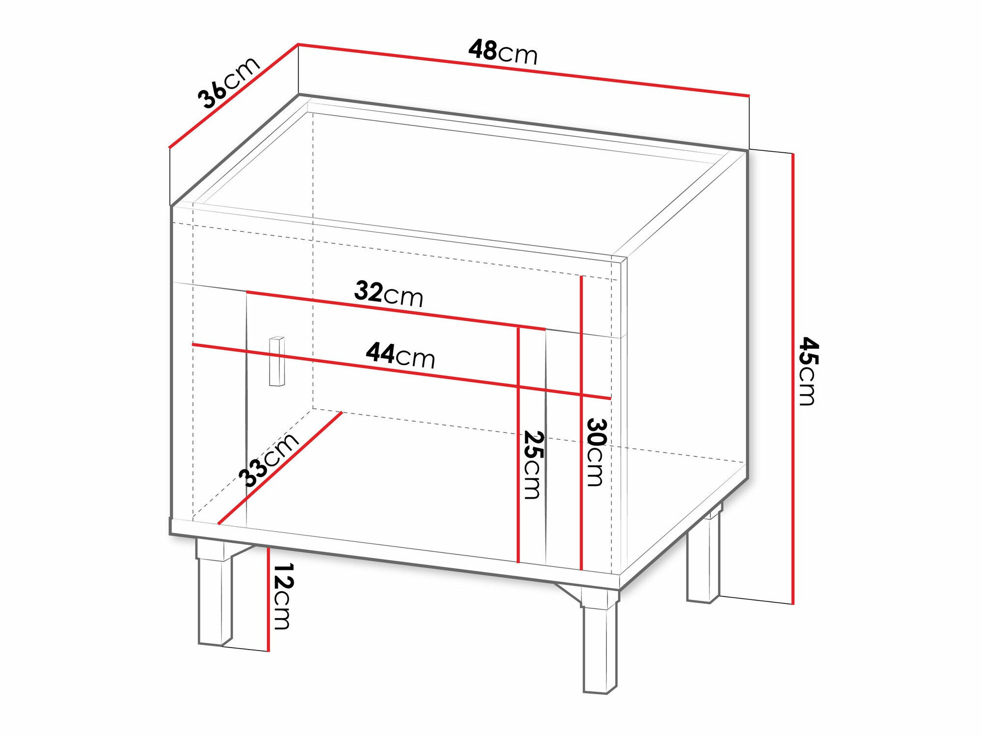 Sengebord Mormavu 109 (Mat hvid)