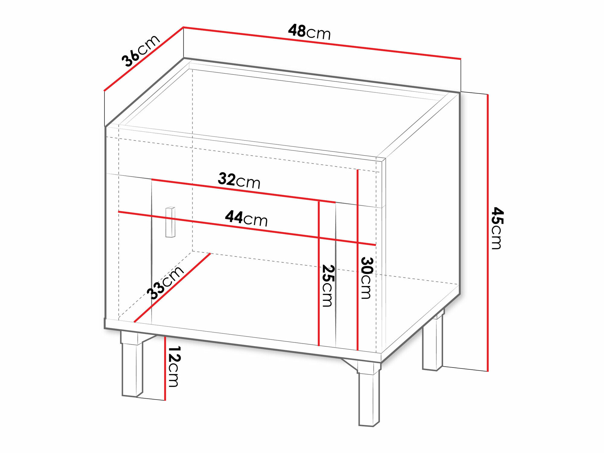 Sengebord Mormavu 109 (Mat sort)