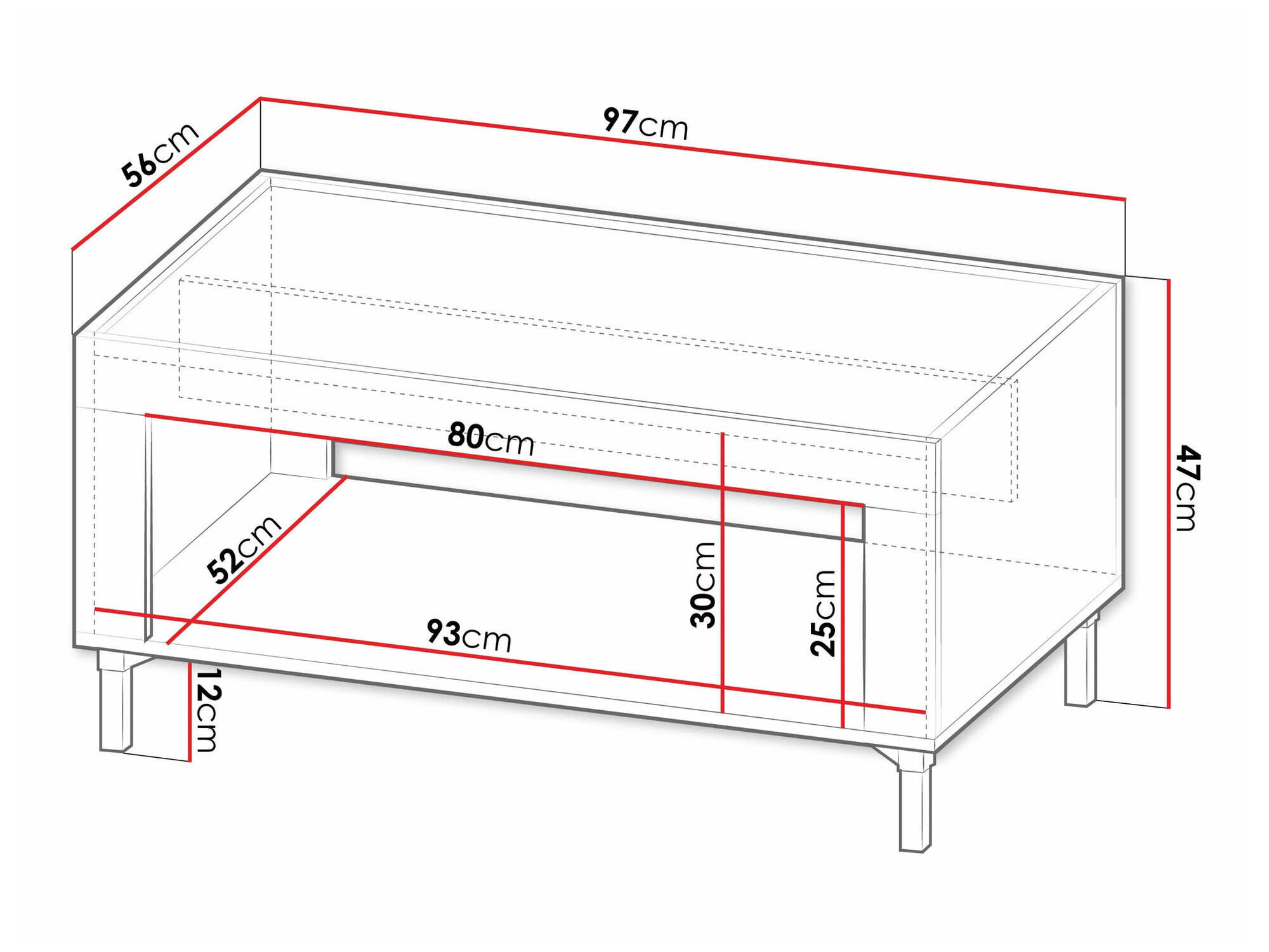 Sofabord Mormavu 107 (Mat hvid)