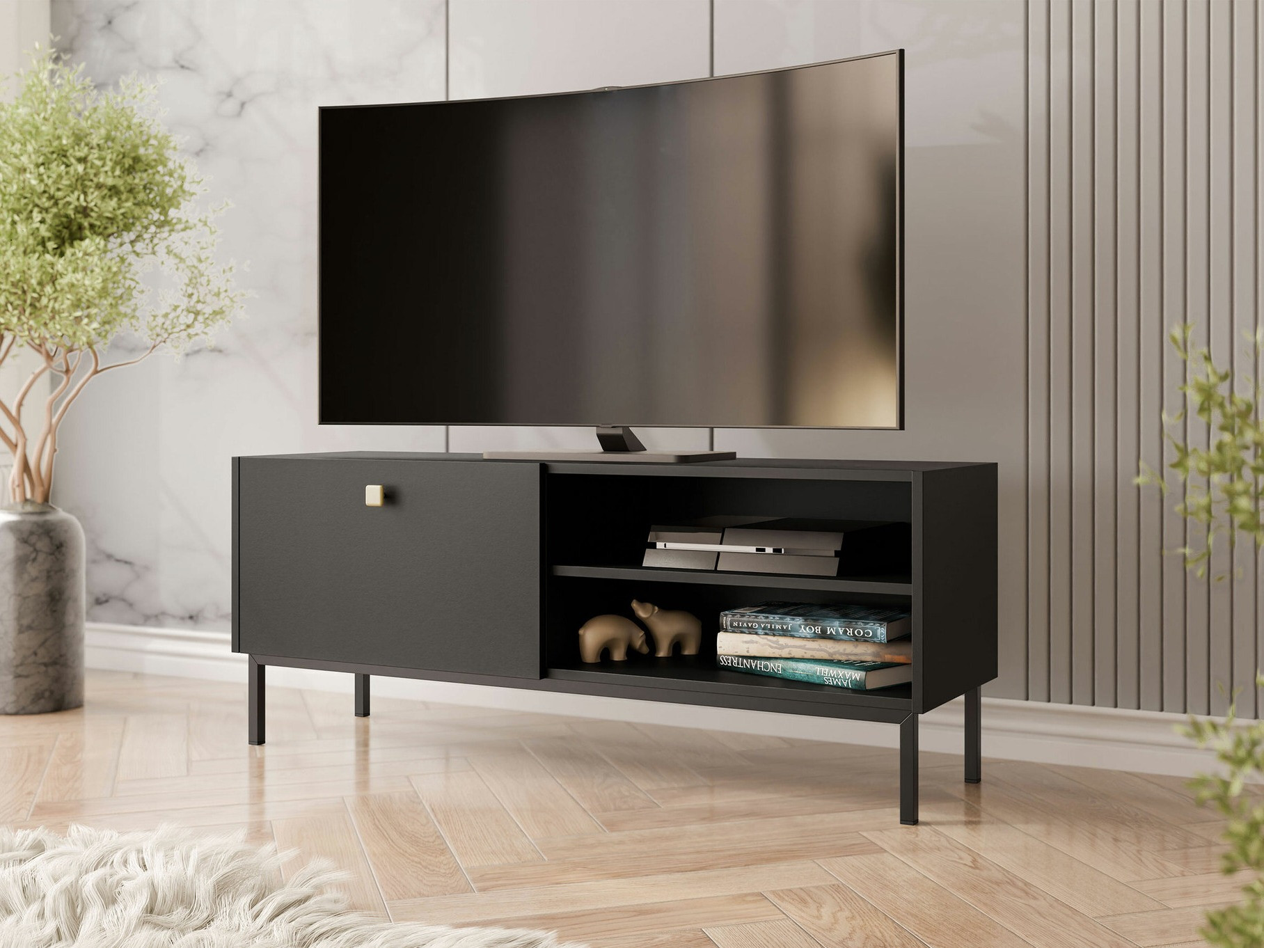 TV-bord Comfivo Nunove 103 (Sort)