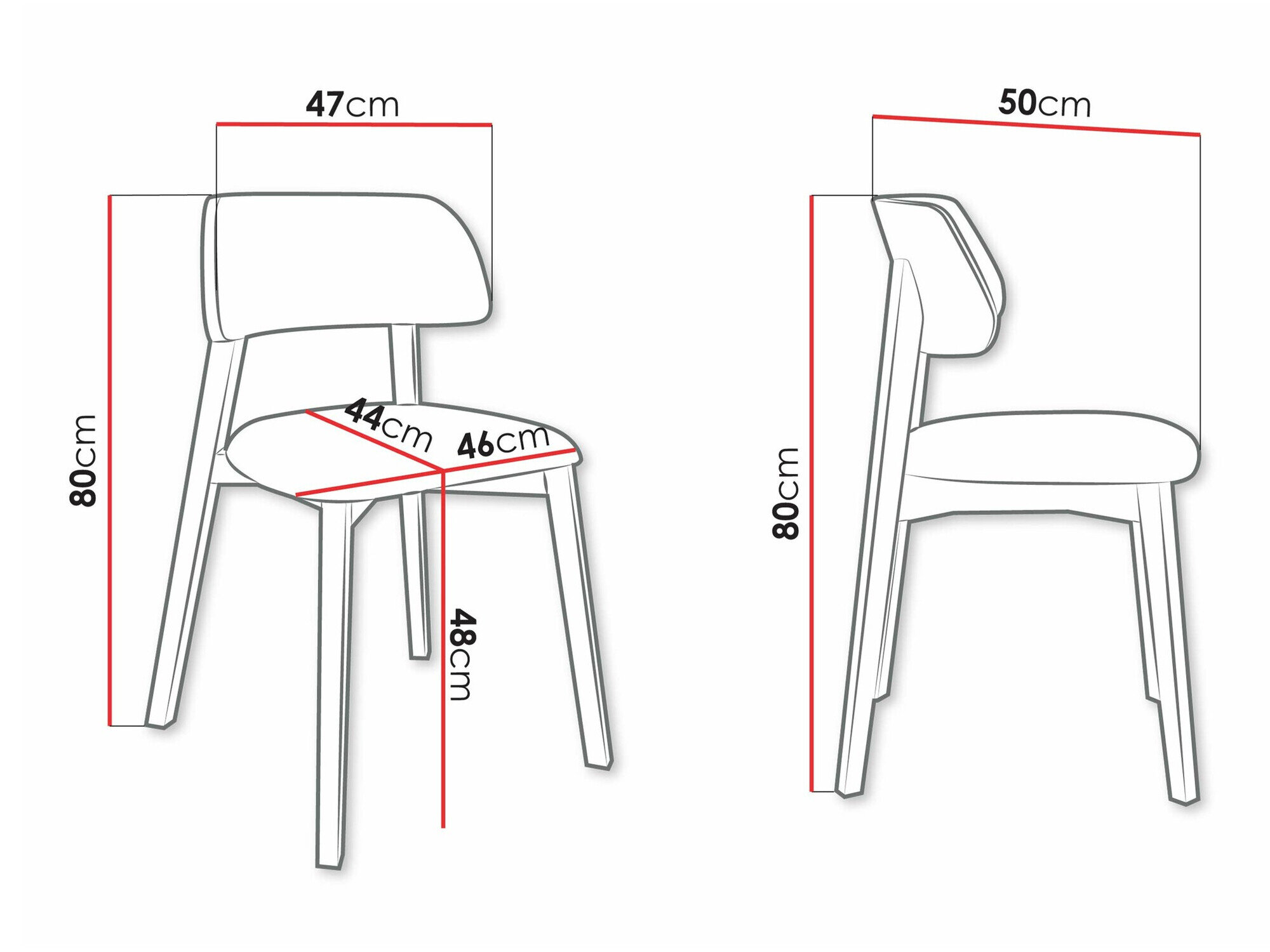 Stol Jackson 112 (Lyst træ)