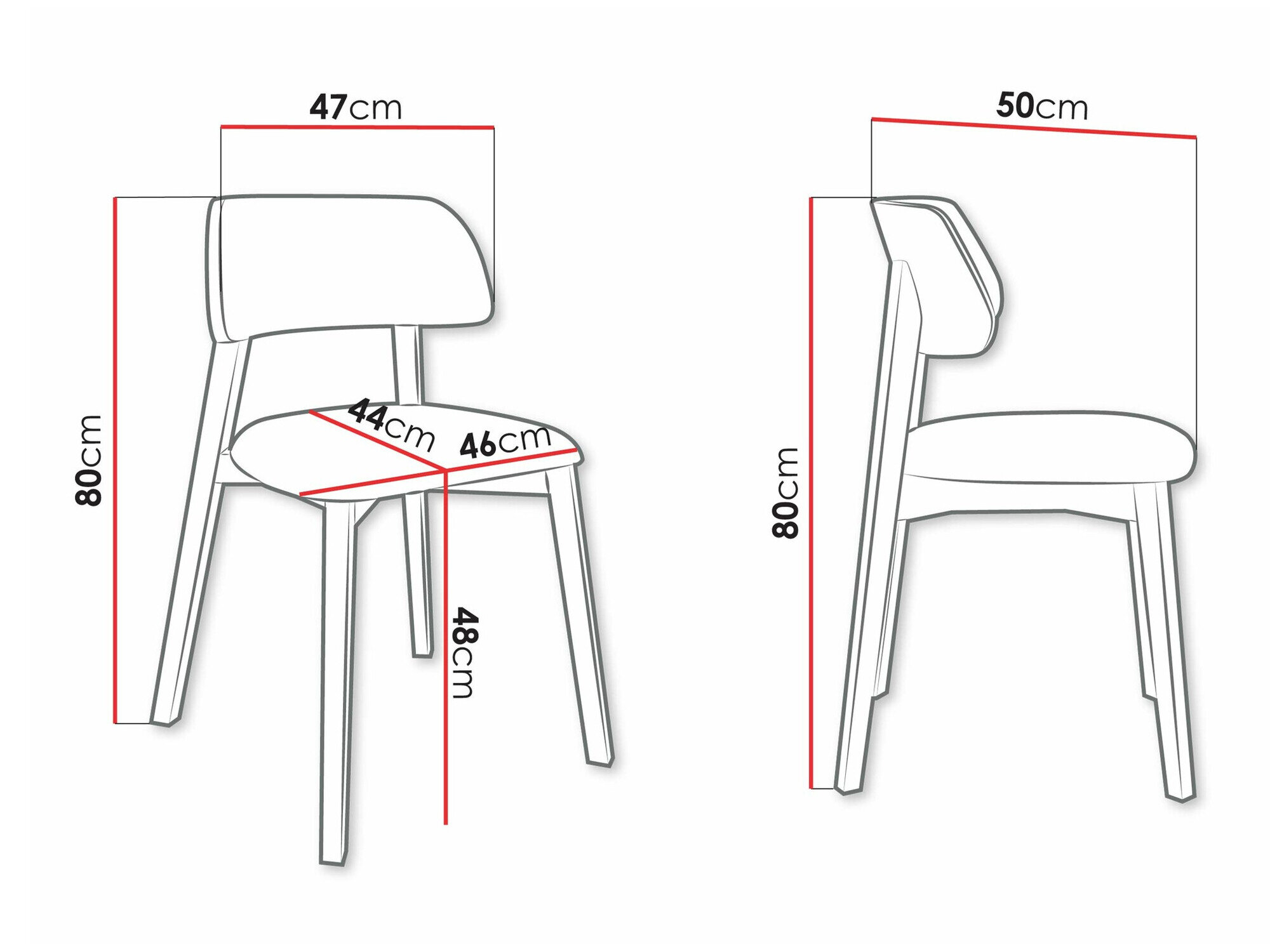 Stol Jackson 112 (Lyst træ)