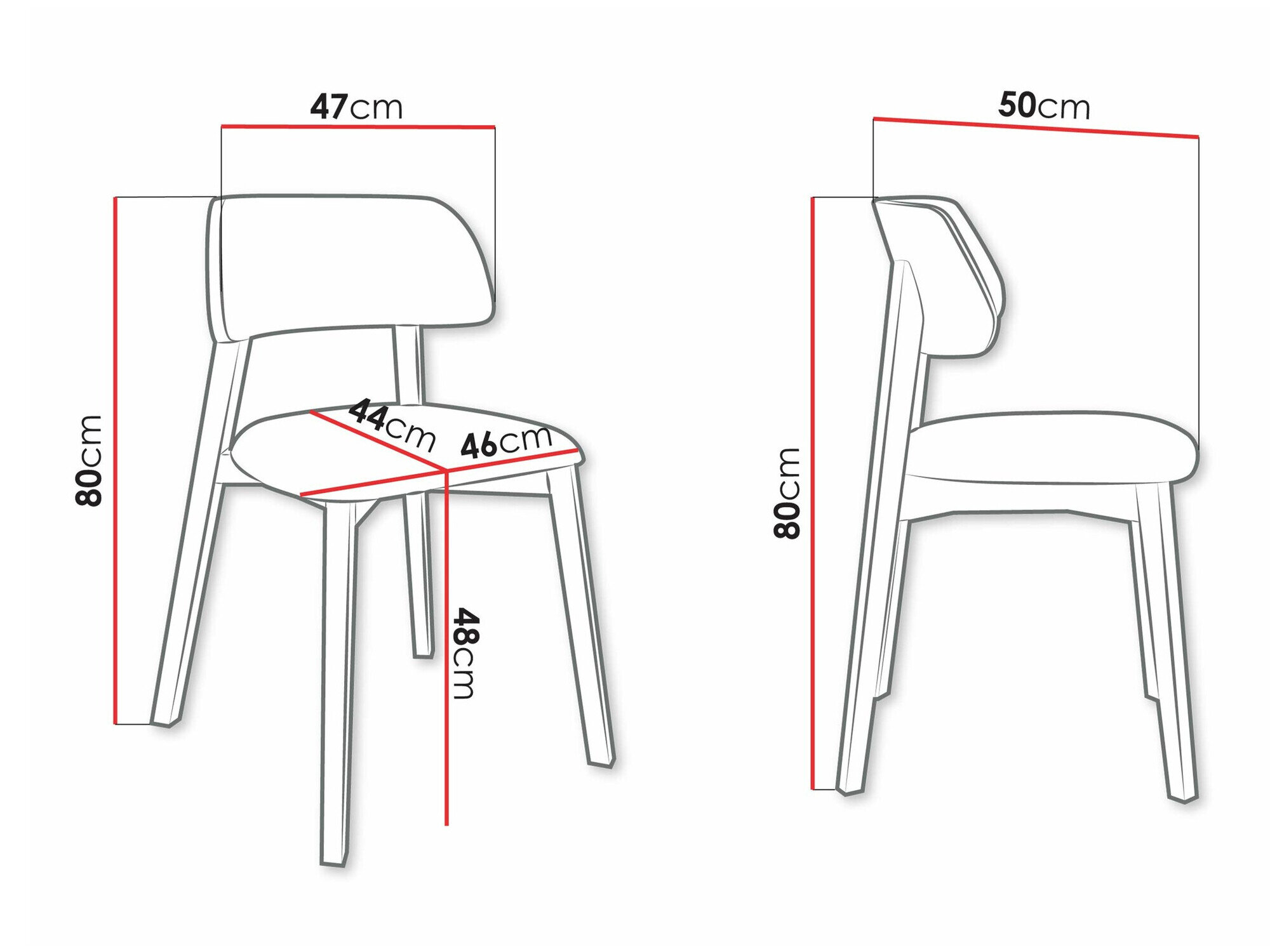 Stol Jackson 112 (Lyst træ)