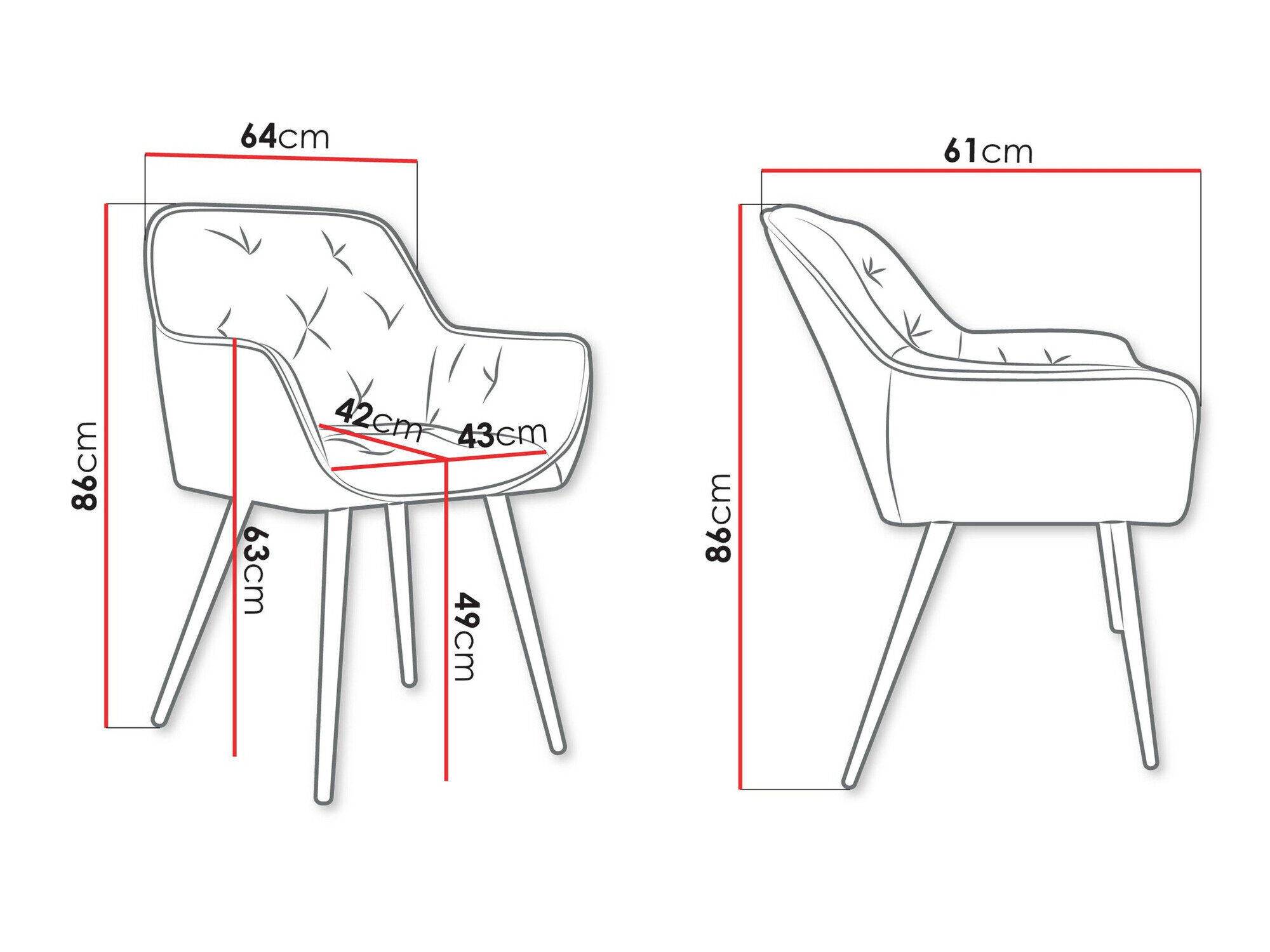 Stol Jackson 115 (Sort + Magic Velvet 2217)