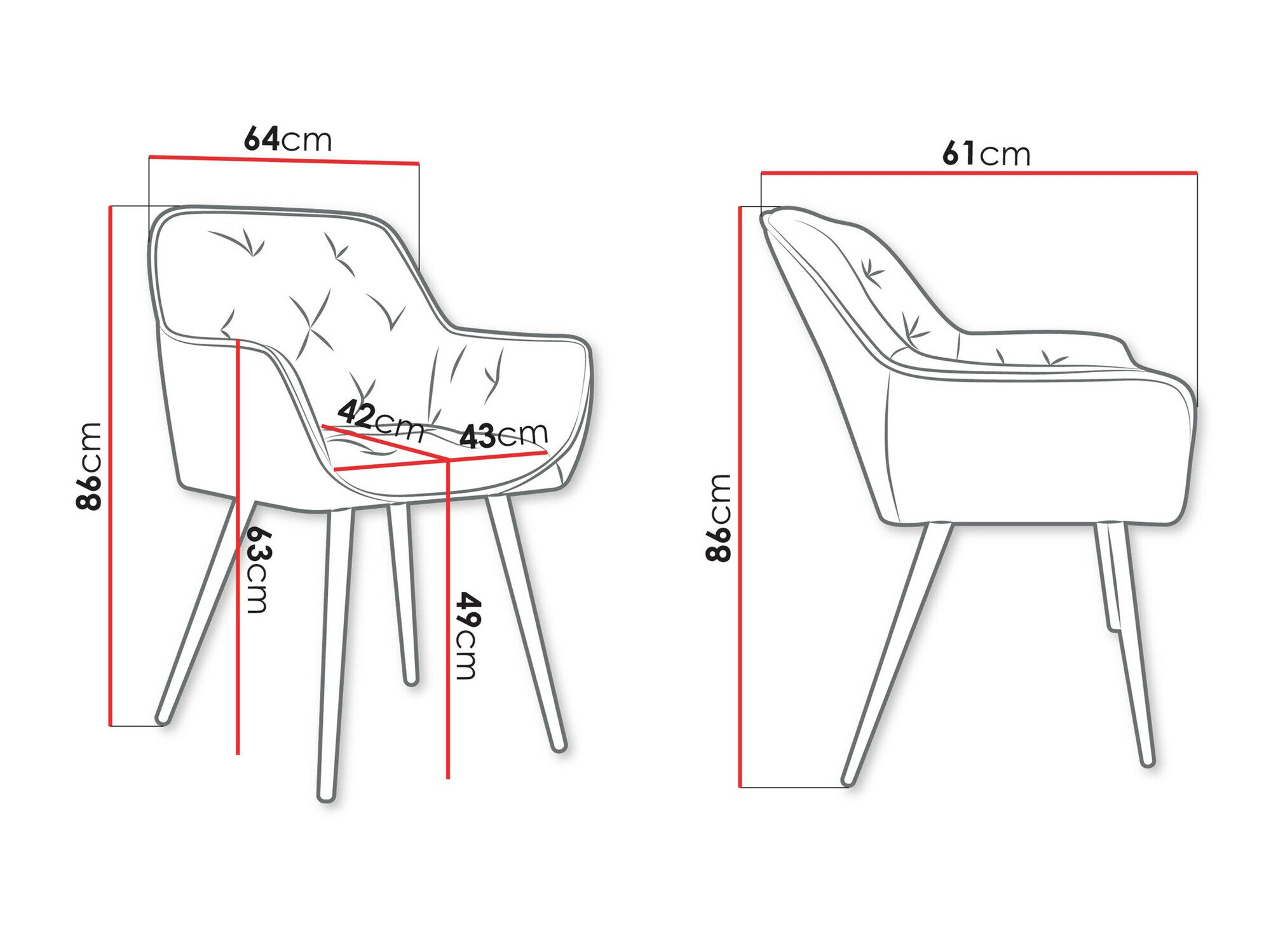 Stol Jackson 115 (Sort + Magic Velvet 2250)