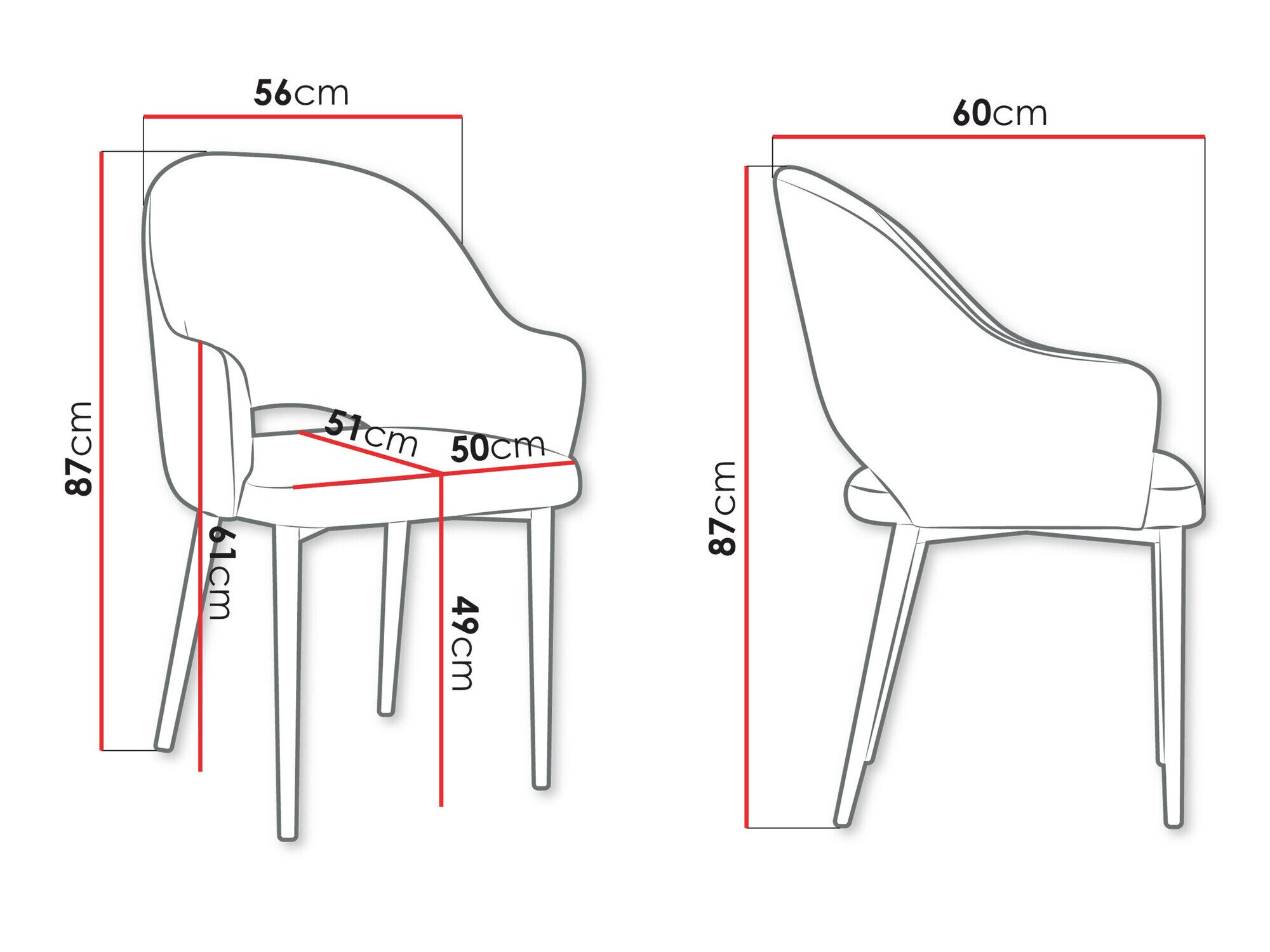 Stol Jackson 116 (Sort + Magic Velvet 2216)