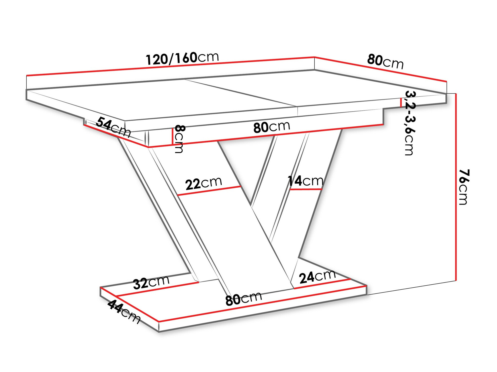 Bord Violium (Beton)