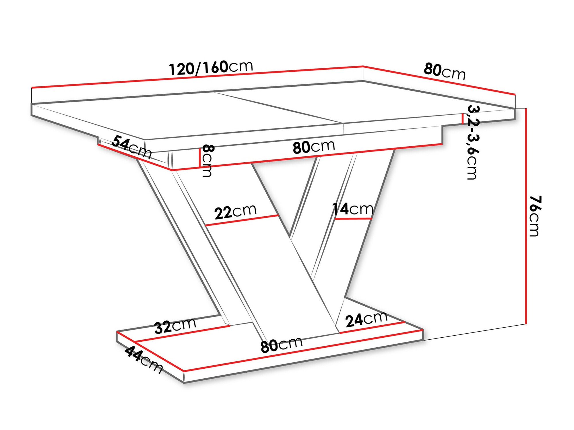 Bord Violium (Hvid marmor)