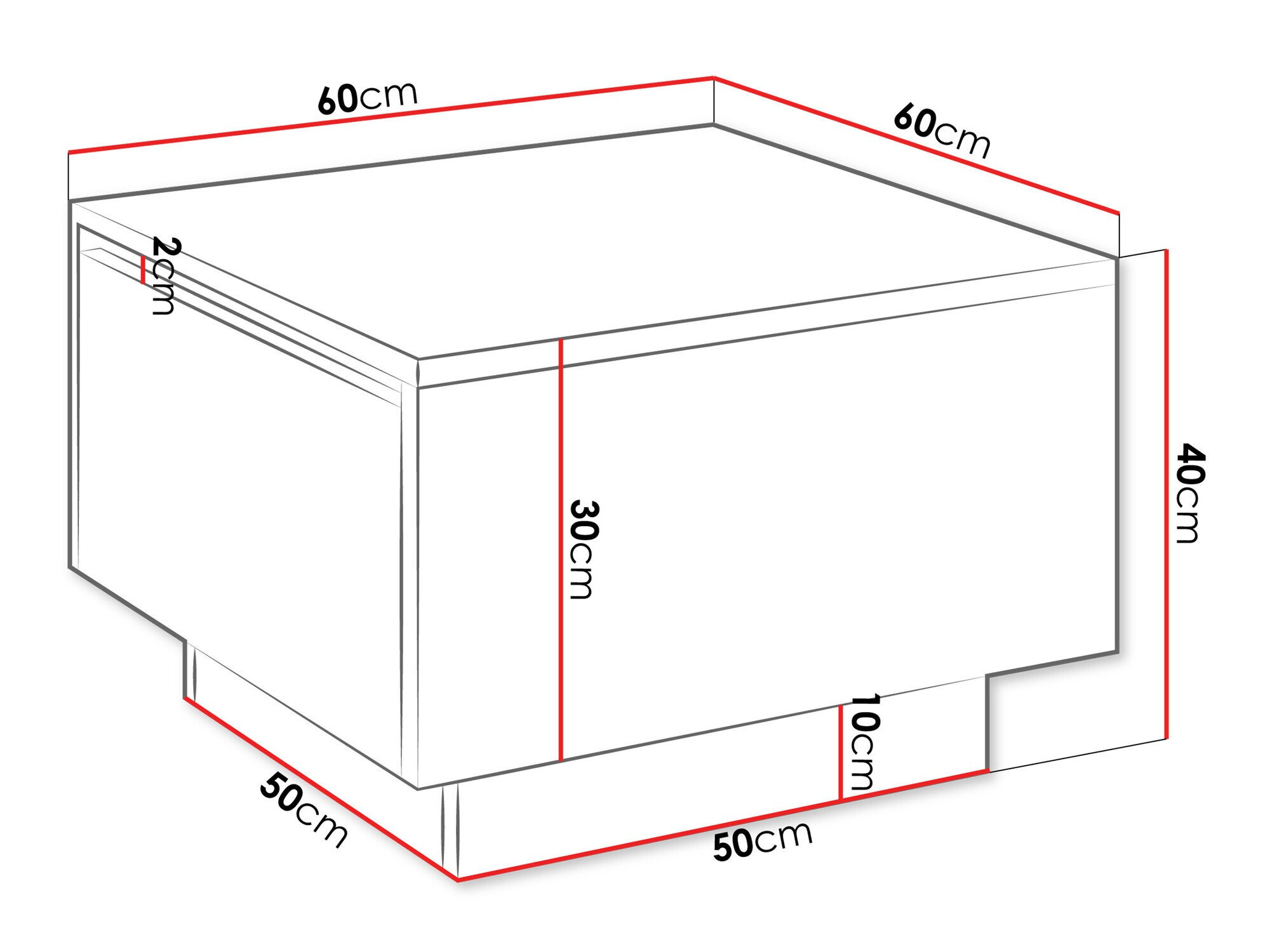 Sofabord Goodyear 133 (Glansfuld hvid)