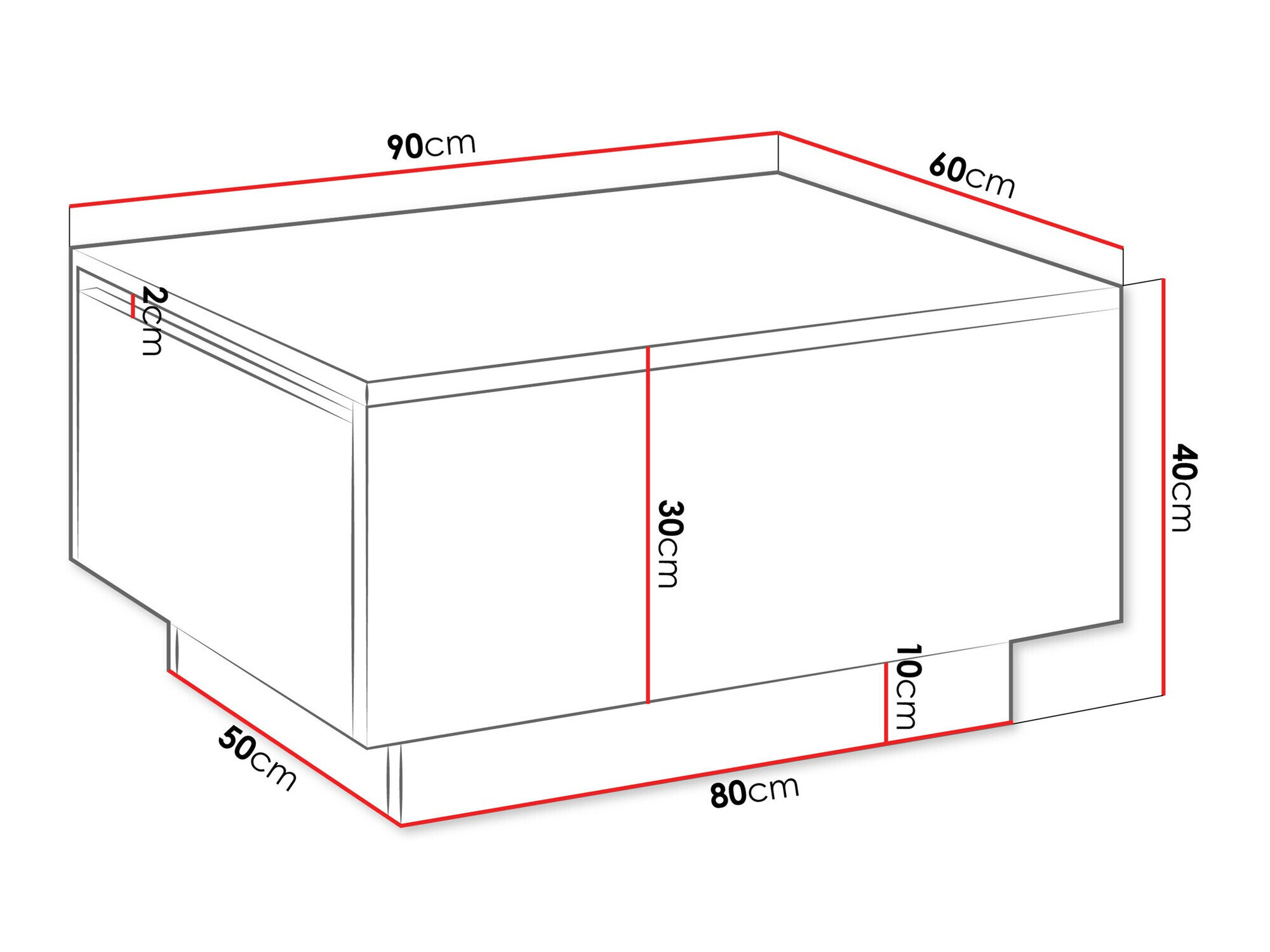 Sofabord Goodyear 134 (Hvid marmor)