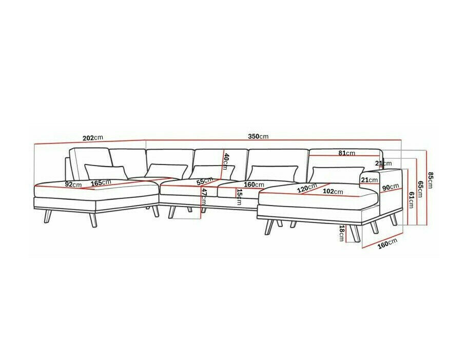 Hjørnesofa Floromo 101 (Monolith 77)
